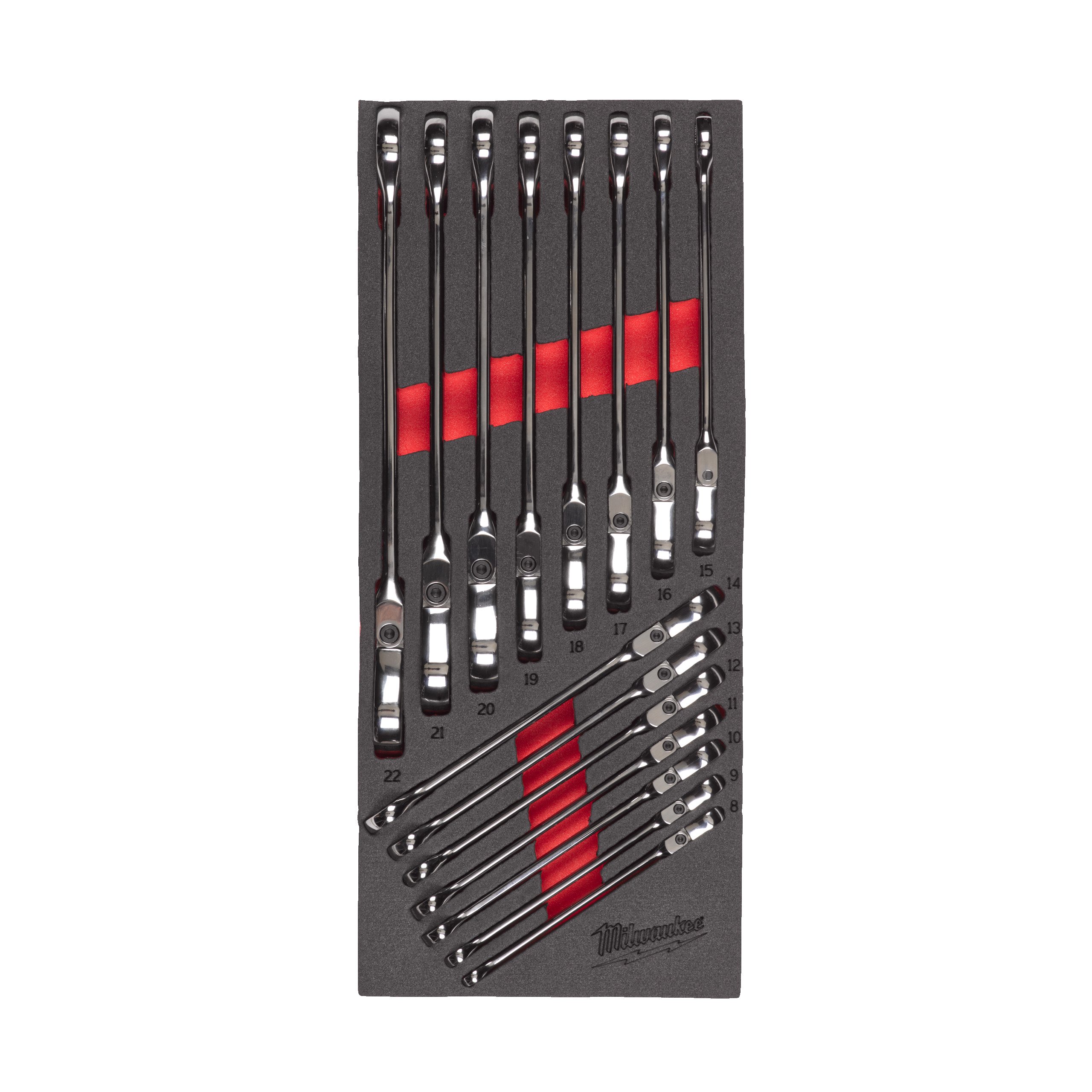 Milwaukee Accessoires MAX BITE Flex Steek Ratelsleutel Set Foam Inlay 15-delig - 4932479829