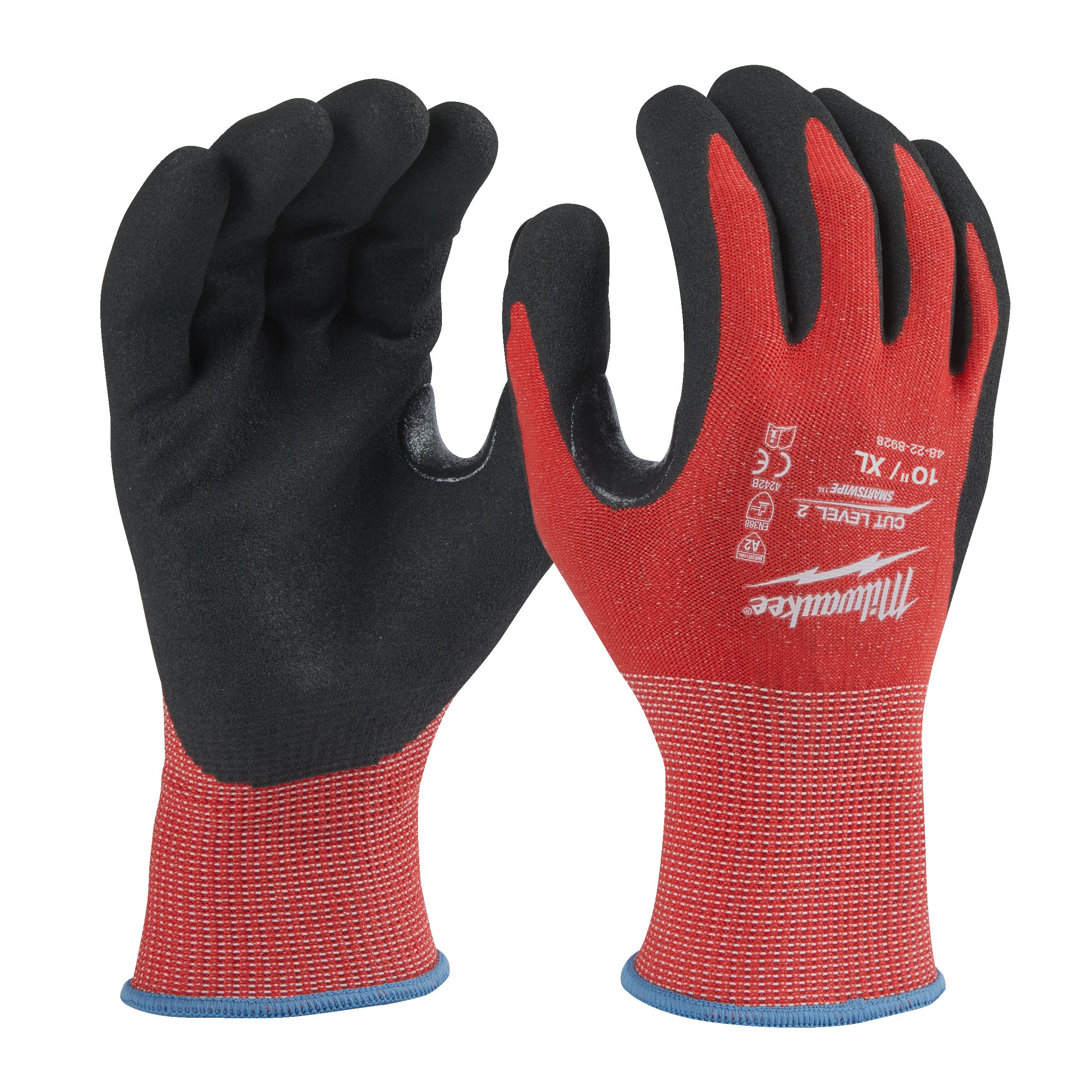 Milwaukee Accessoires Gedipte werkhandschoenen | snijklasse 2/B - 10/XL | 1 paar - 4932479909