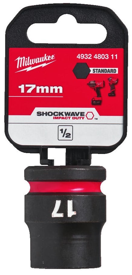 Milwaukee Accessoires Shockwave dop | Hex | 1/2 | kort | 17mm - 4932480311