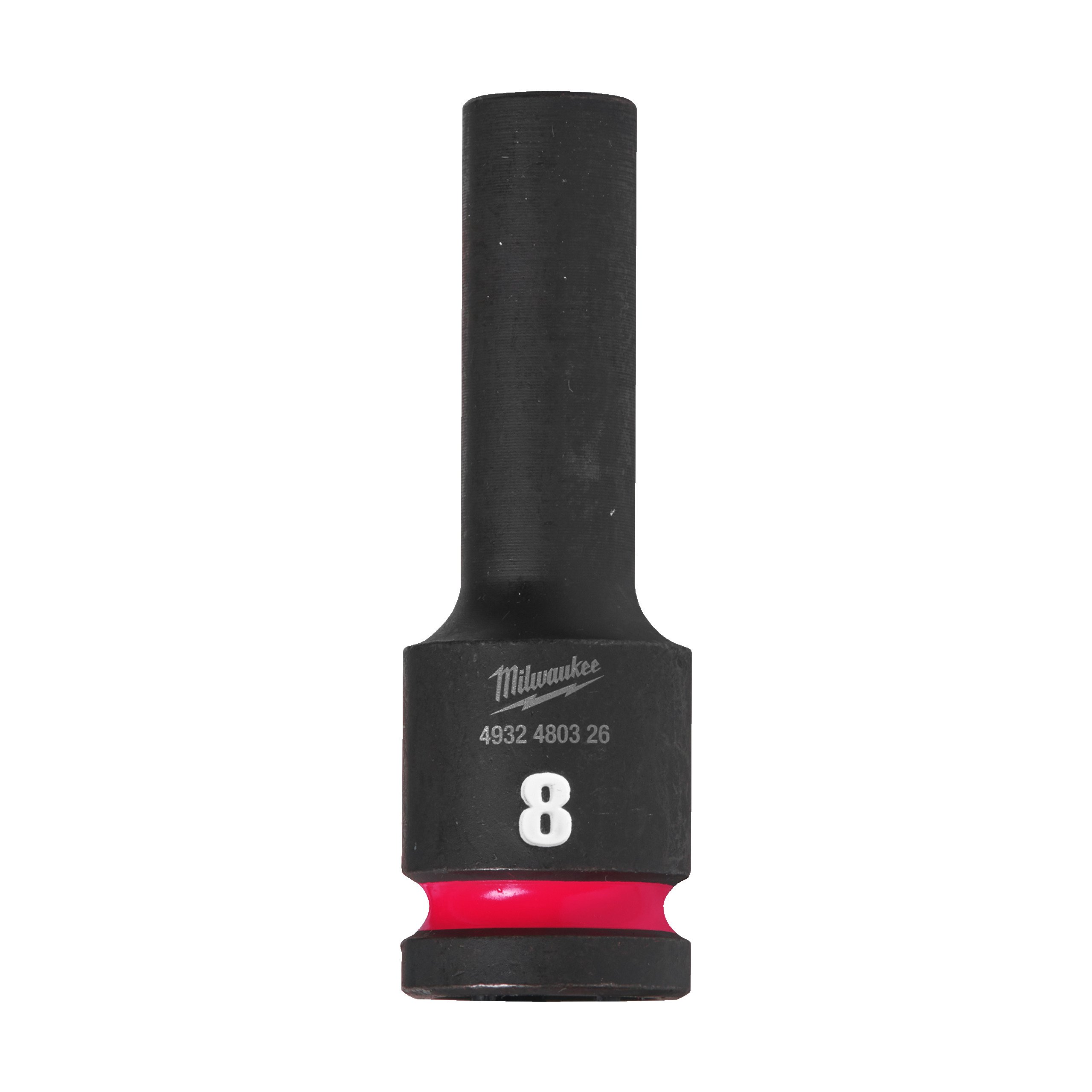 Milwaukee Accessoires SHOCKWAVE Krachtdop 1/2" lang 8 mm | 1 stuk - 4932480326