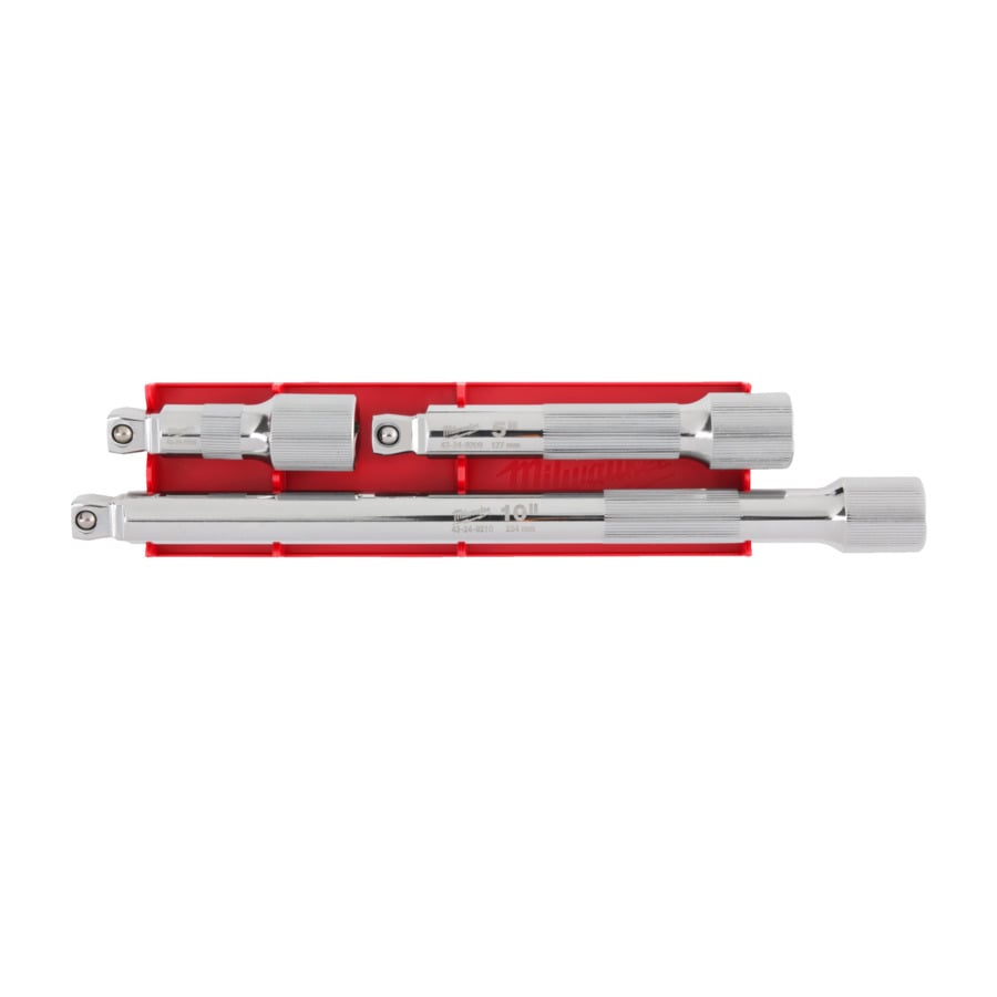 Milwaukee 1 2 verlengstukken voor dopsleutels draaibaar (3-delig) (76 mm 127 mm 254 mm) 4932480642