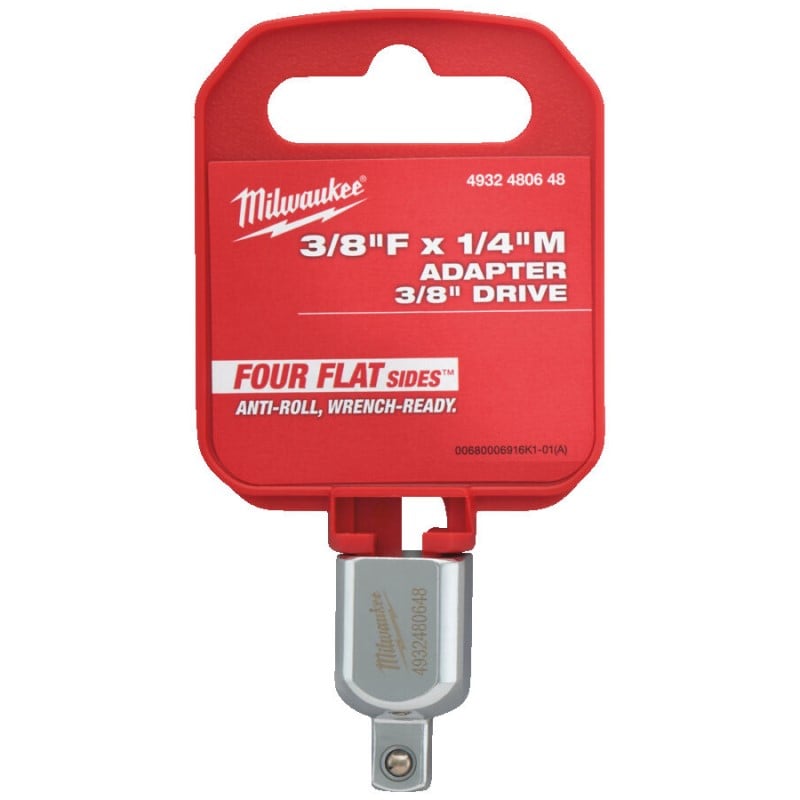 Milwaukee Accessoires 3/8" F X 1/2" M verloopadapter van 3/8" naar 1/2" - 4932480648