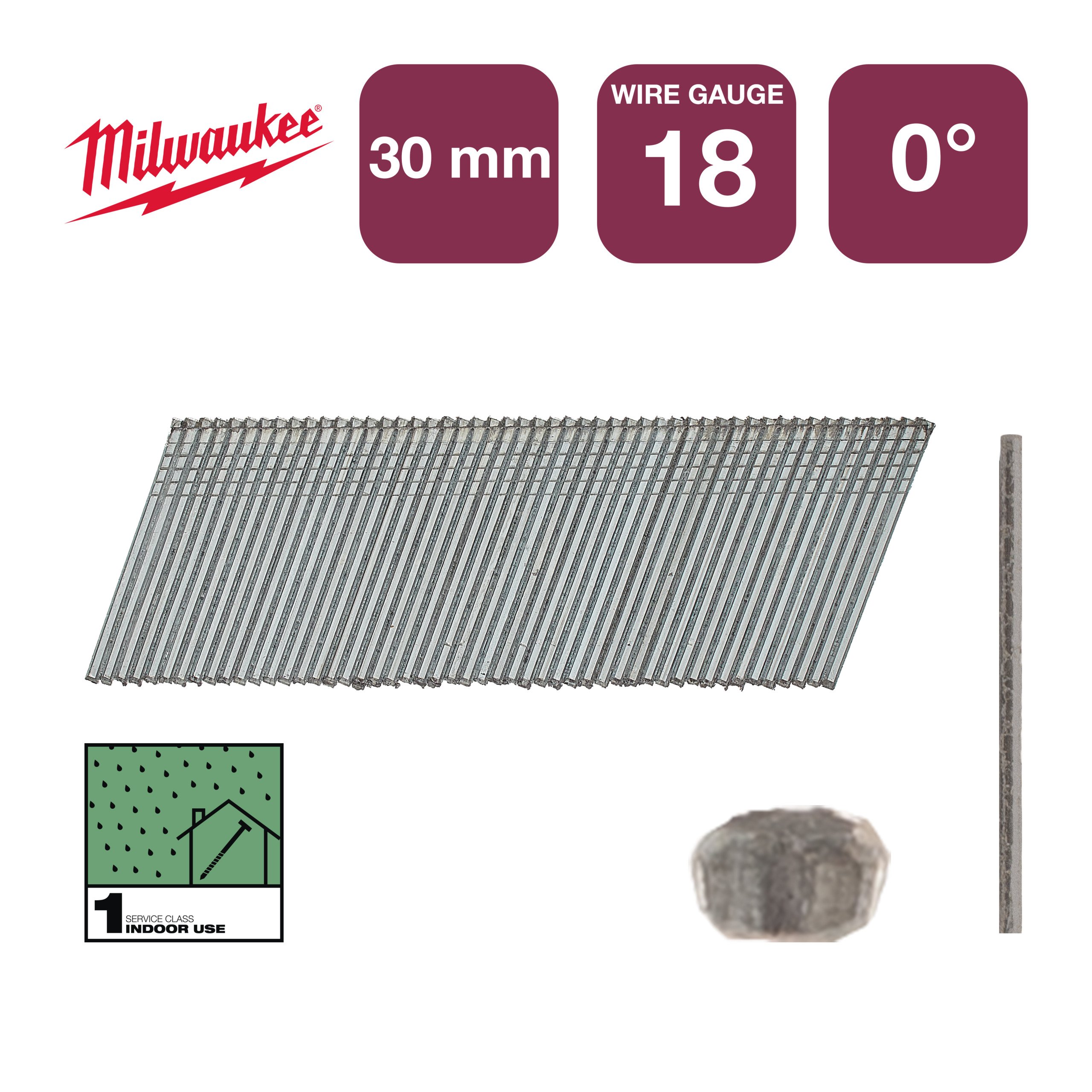Milwaukee Accessoires Nagels brad 18G/30mm/RC/G/SC1 | 5.000 stuks - 4932492552