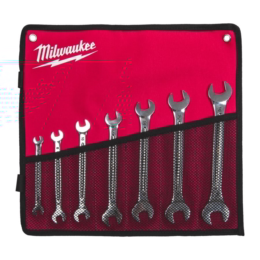 Milwaukee Dubbele steeksleutelset | 7-delig| 6x7 mm 8x9 mm 10x11 mm 12x13 mm 14x15 mm 16x17 mm 18x19 mm 4932492713