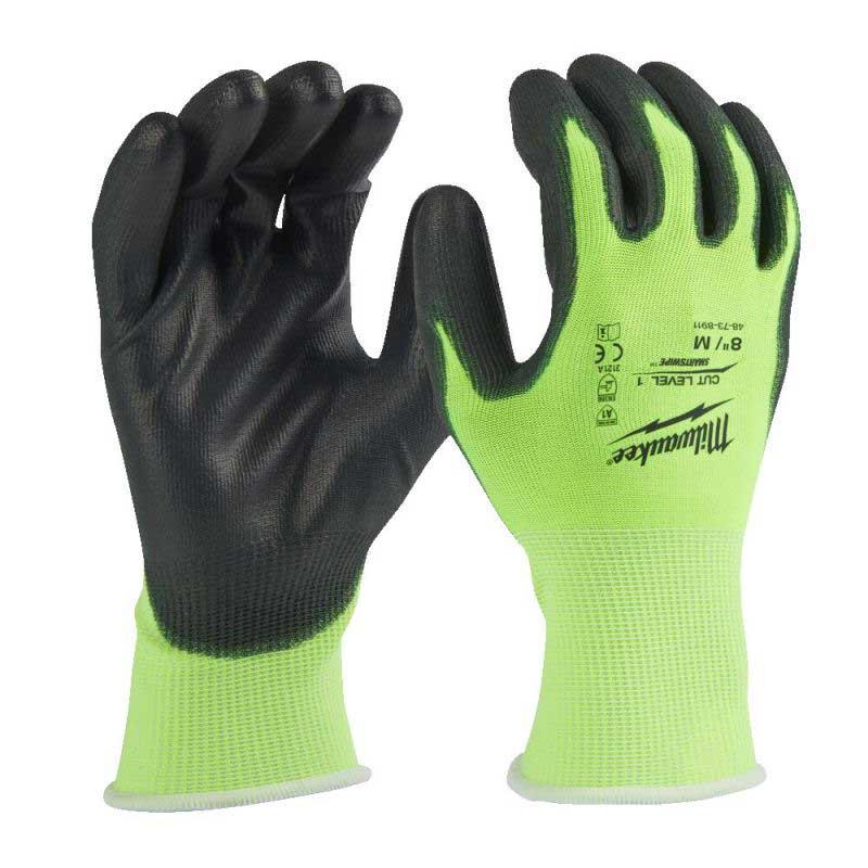 Milwaukee Pack Hi-Vis Cut A M 8 Werkhandschoenen Hi-vis snijklasse 1 A M 8 12 paar 4932492914