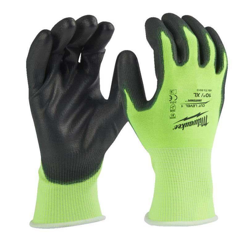 Milwaukee Pack Hi-Vis Cut A XL 10 Werkhandschoenen Hi-vis snijklasse 1 A XL 10 12 paar 4932492916
