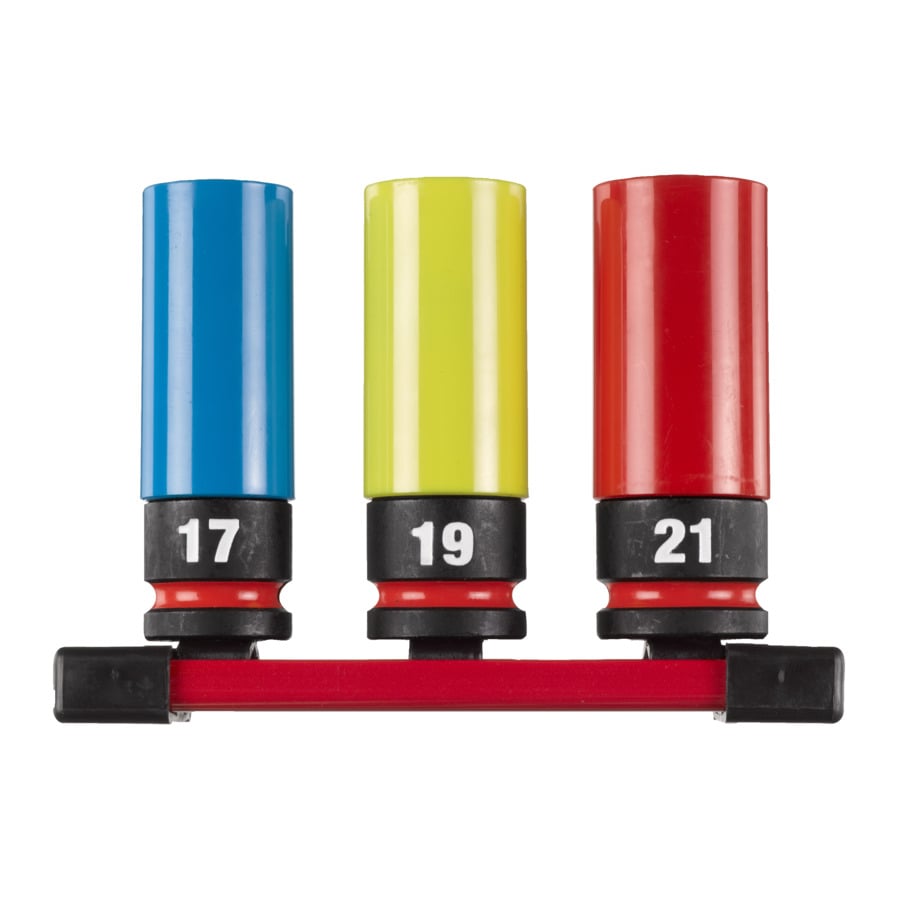 Milwaukee SHOCKWAVE 1 2 Slagmoer Doppenset met sleeve 17 19 21 mm 4932493370
