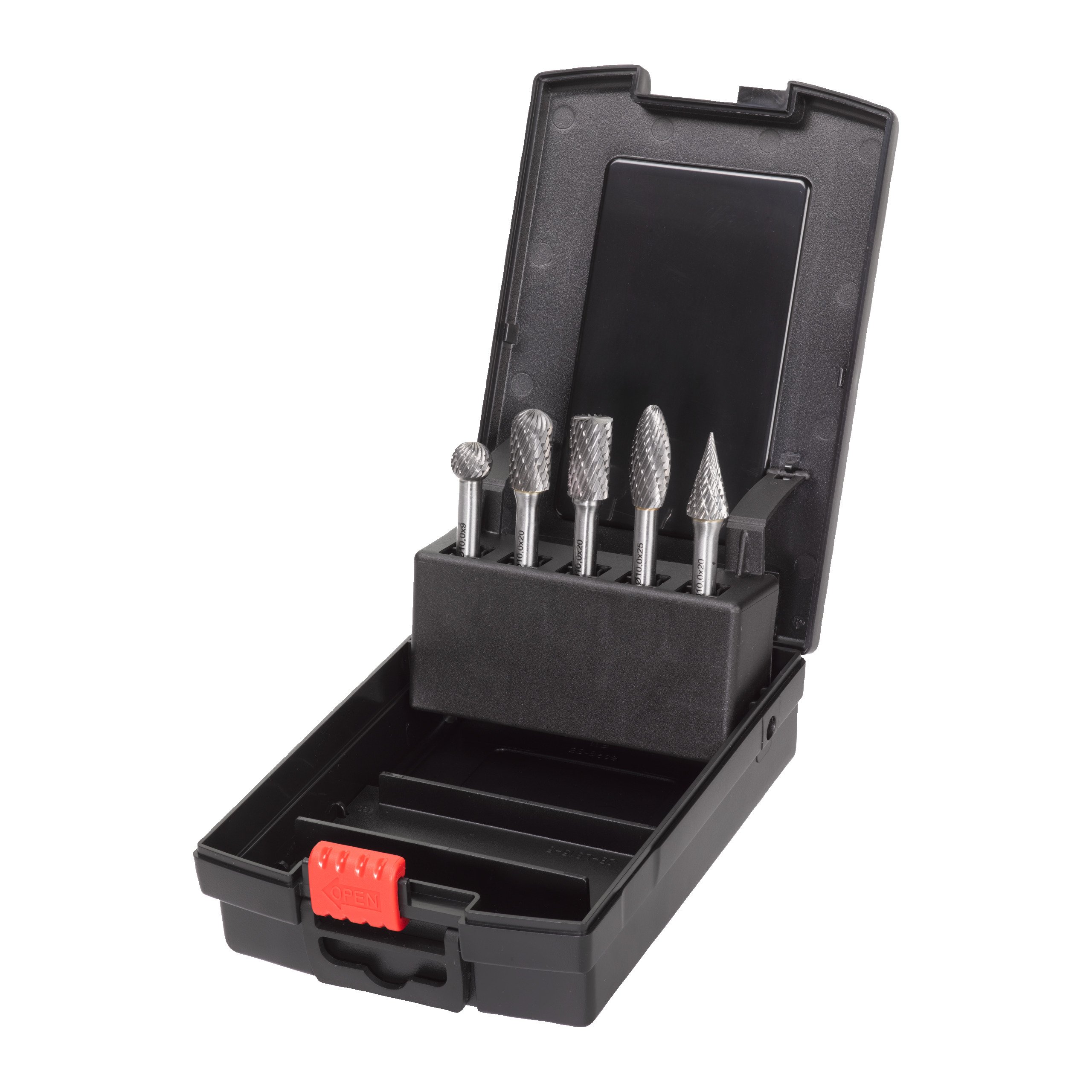 Milwaukee Burrs TC 6 x 12.7mm set - 5 pc Stiftfrees set 12,7mm type B, C, D, H, M (5-delig) - 4932493576