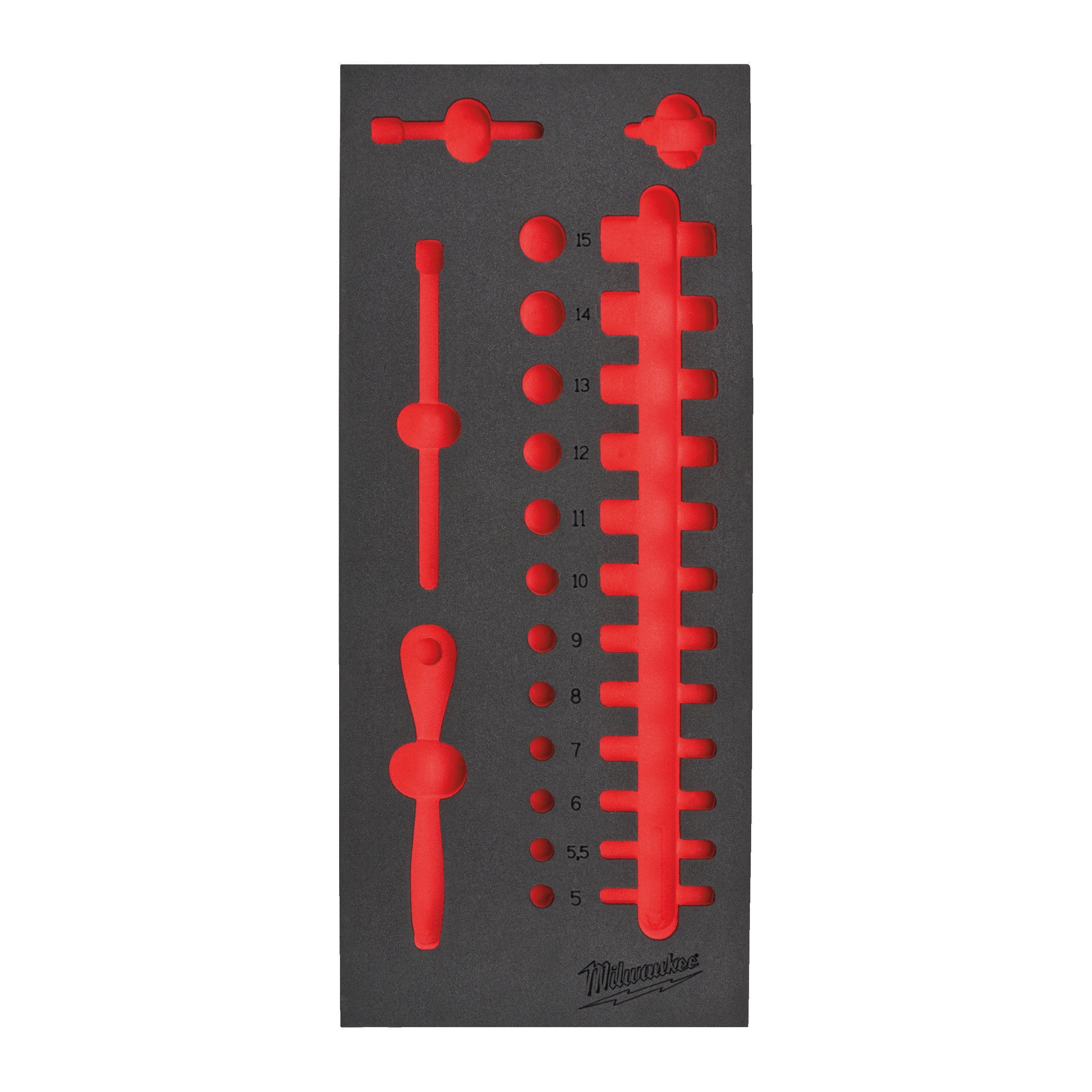 Milwaukee Empty 28 pc 1/4" Ratchet and Skt Set Foam Insert Lege Foam Inlay doppenset 1/4" (28-delig) - 4932493662