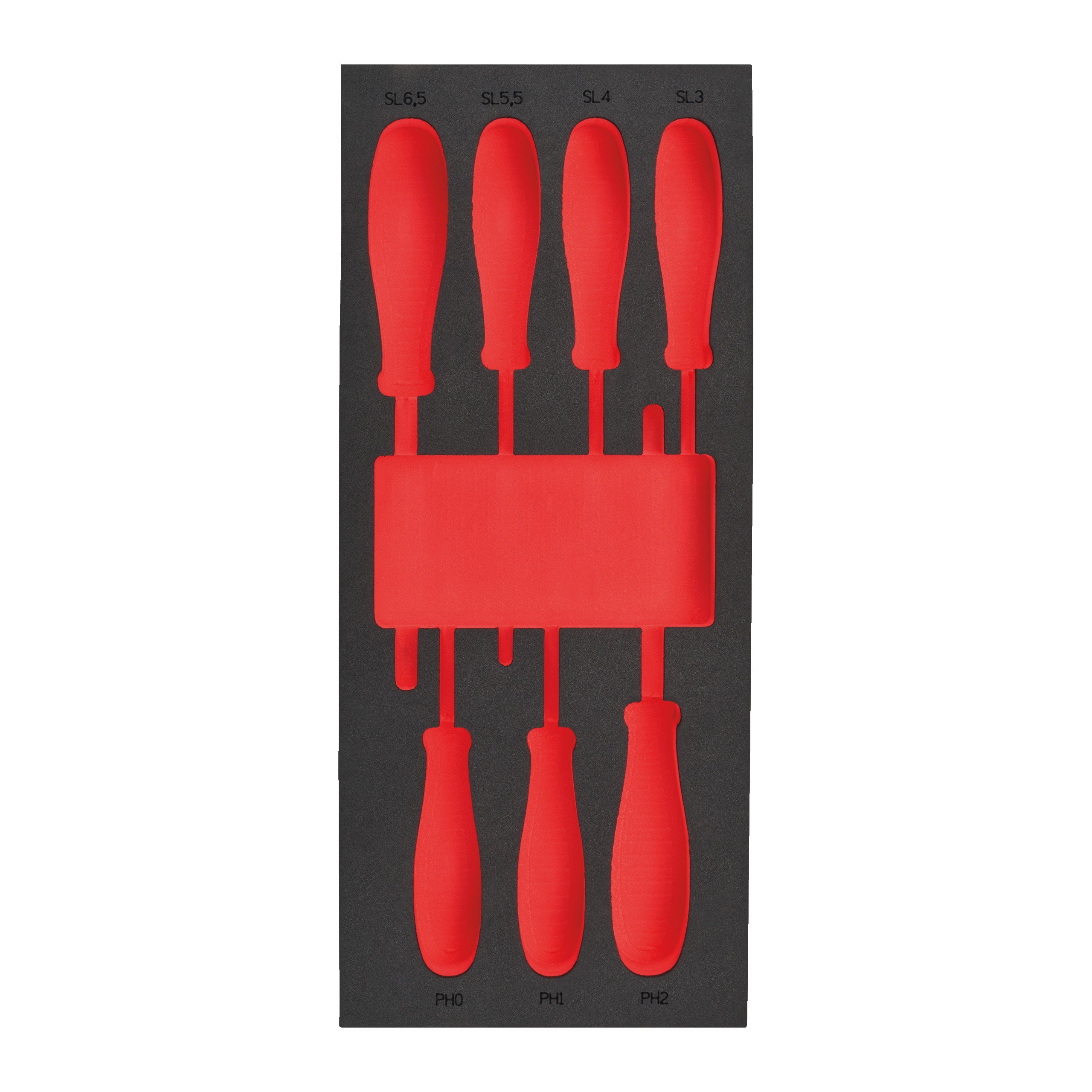 Milwaukee Empty 7 pc Screwdriver SL & PH Set Foam Insert Lege Foam Inlay schroevendraaier SL & PH Set (7 delig) 4932493672