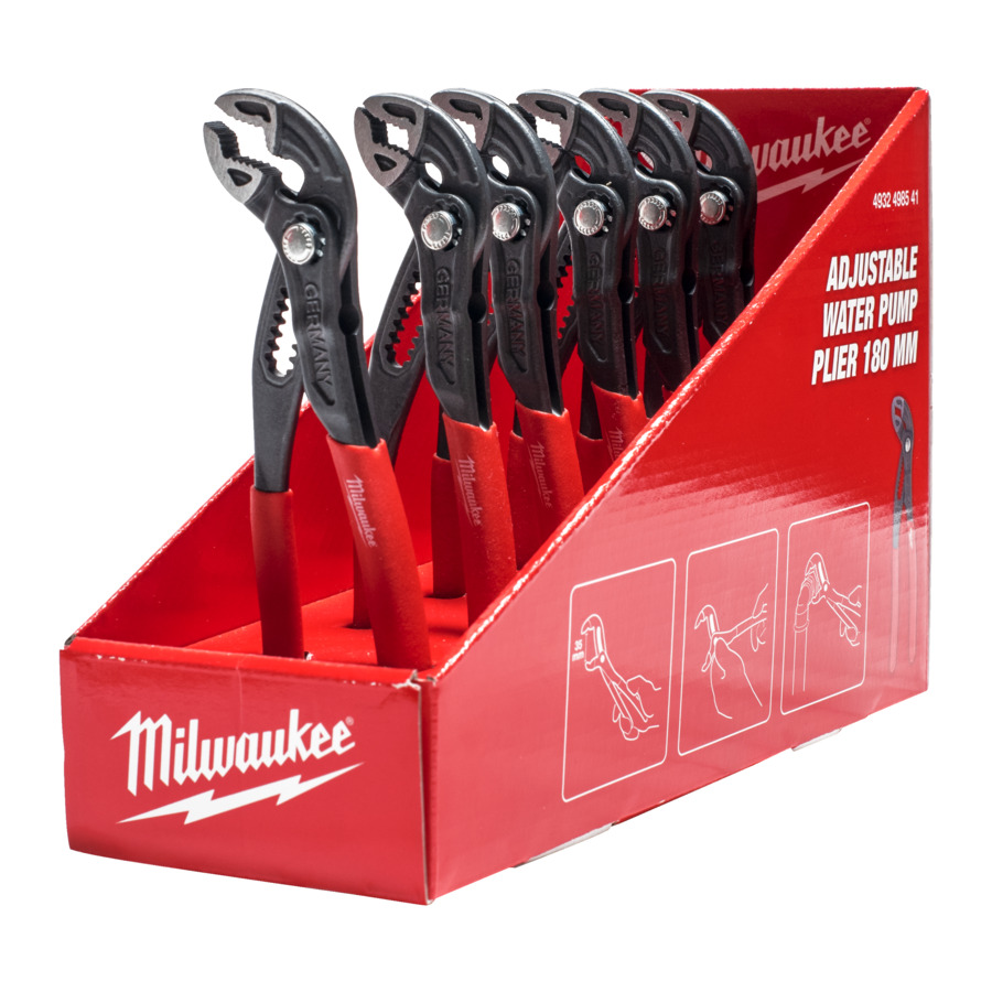 Milwaukee Display waterpomptang 180 mm bij afname 6x - 4932498541
