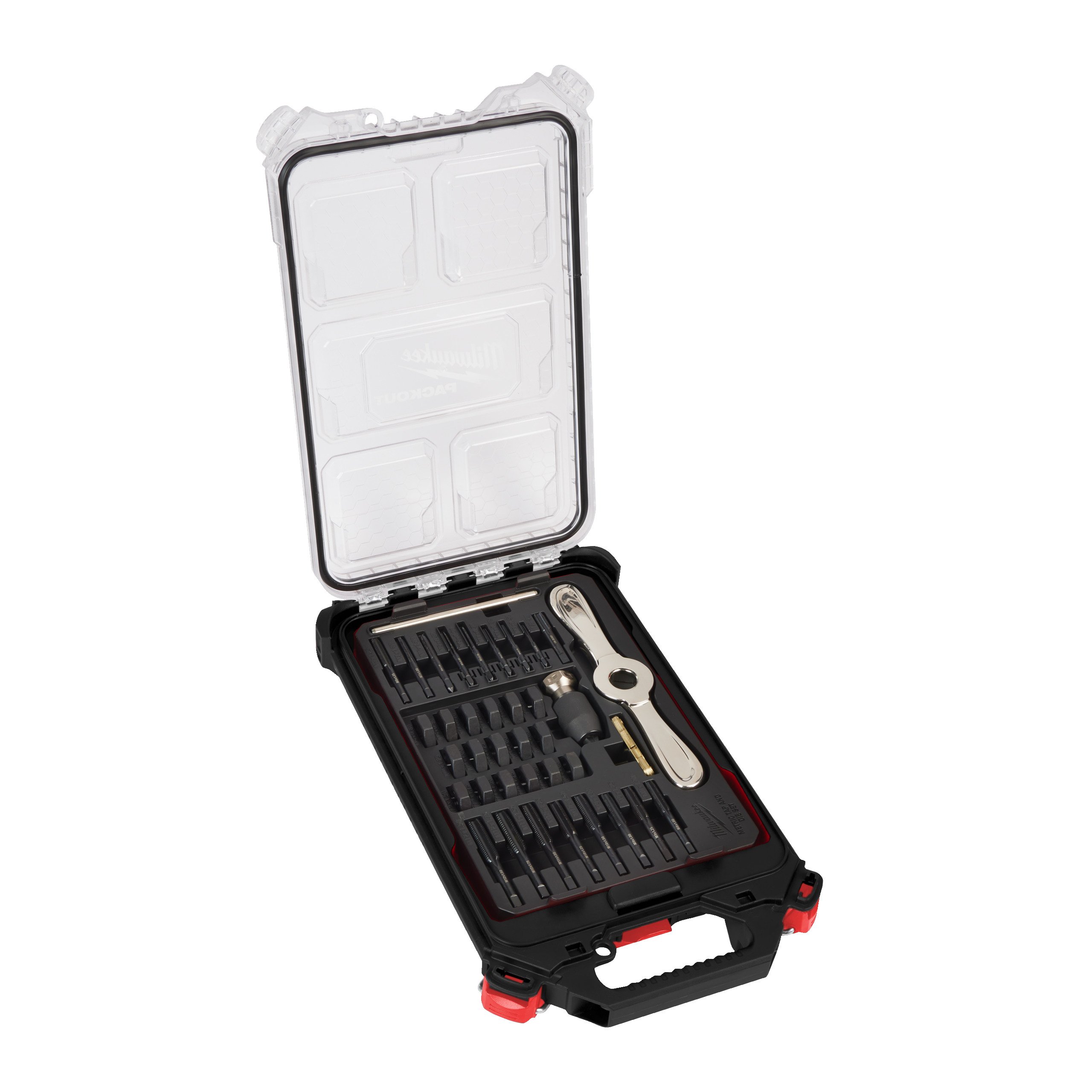 Milwaukee Tap- en snijset | Metrisch | PACKOUT™ | Hex-LOK™ 2-in-1 handgreep | 38-delig - 4932498721