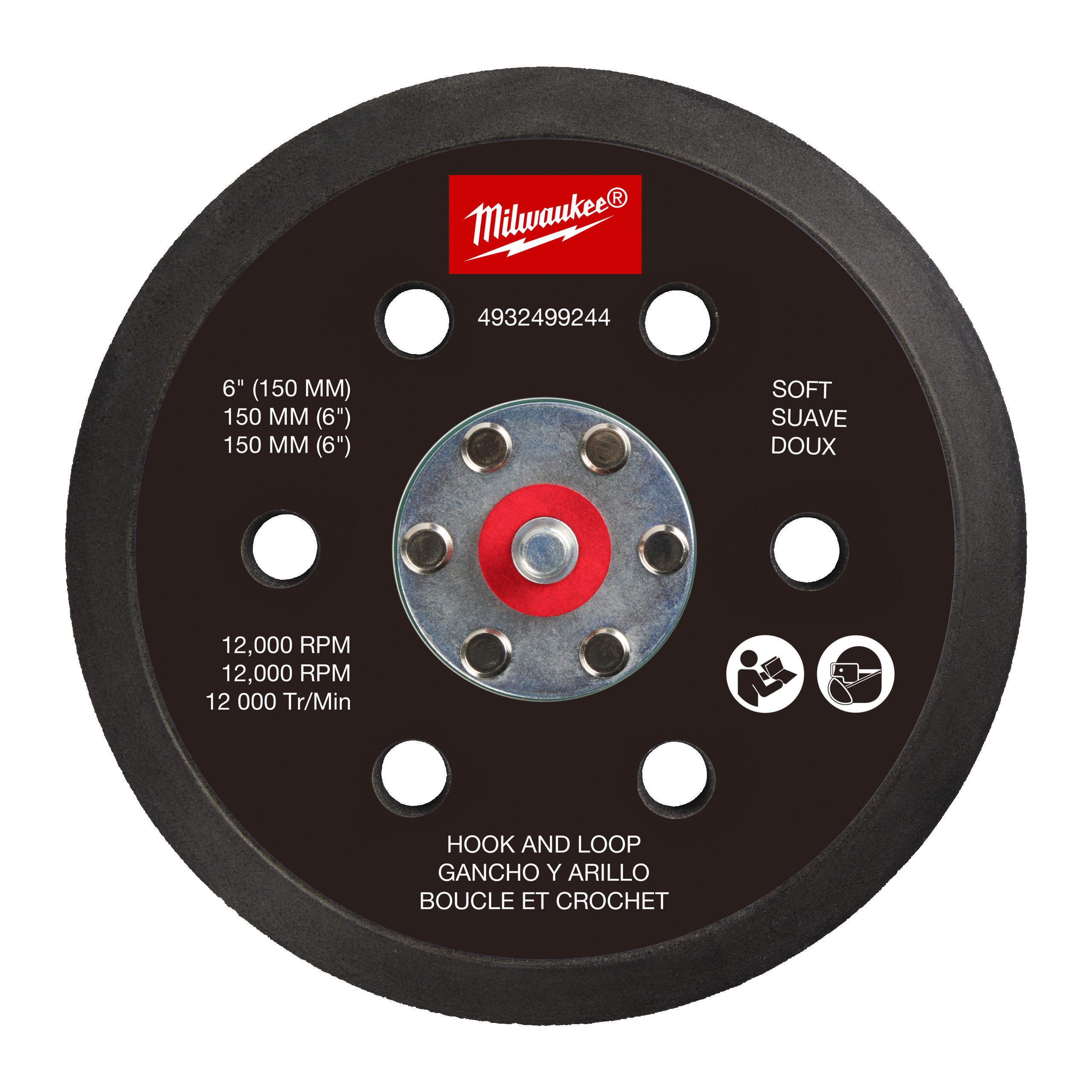Milwaukee Pad Saver | Zachte | 150mm | M12 FROS - 4932499244
