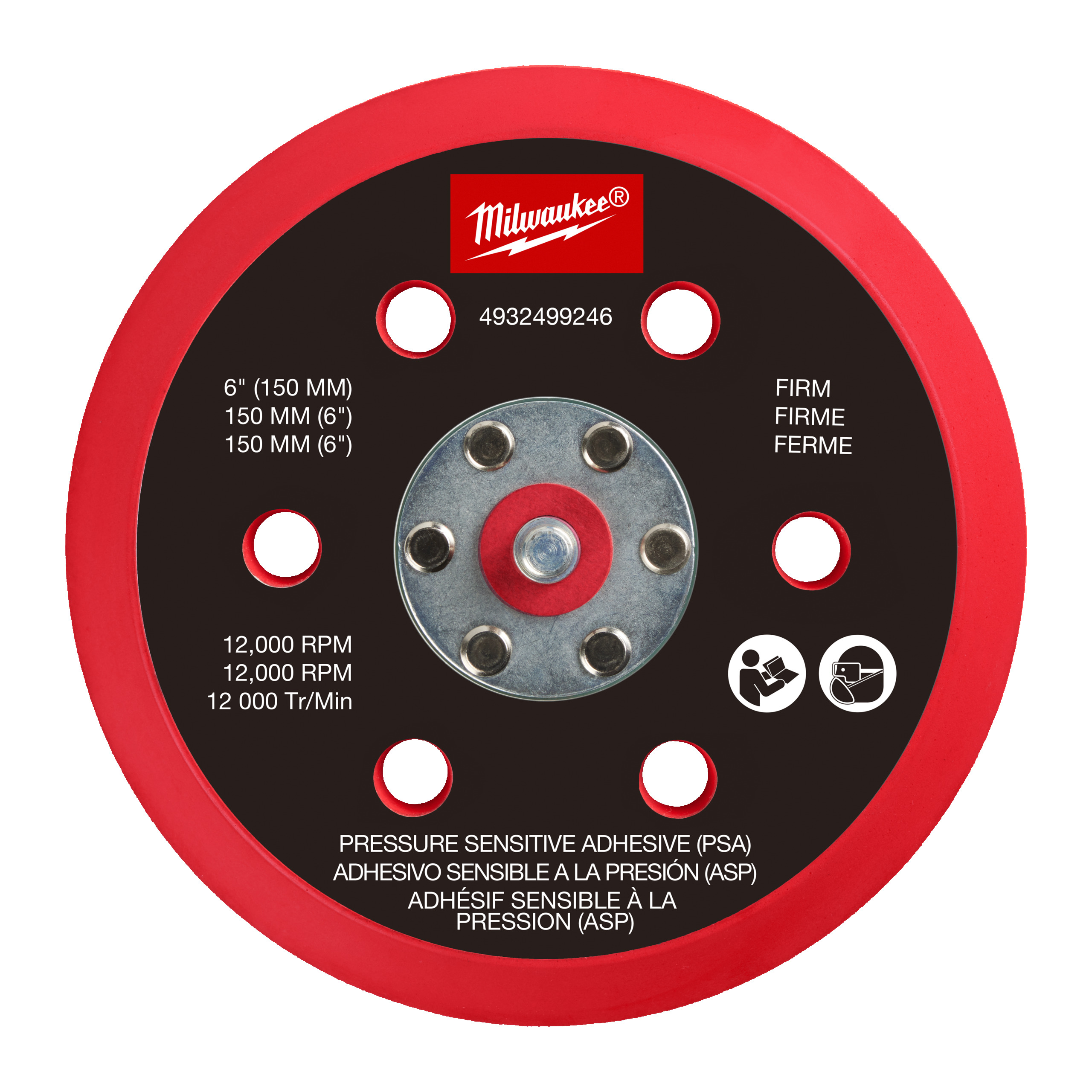 Milwaukee Pad Saver | Zachte | Drukgevoelig | 150mm | M12 FROS - 4932499246