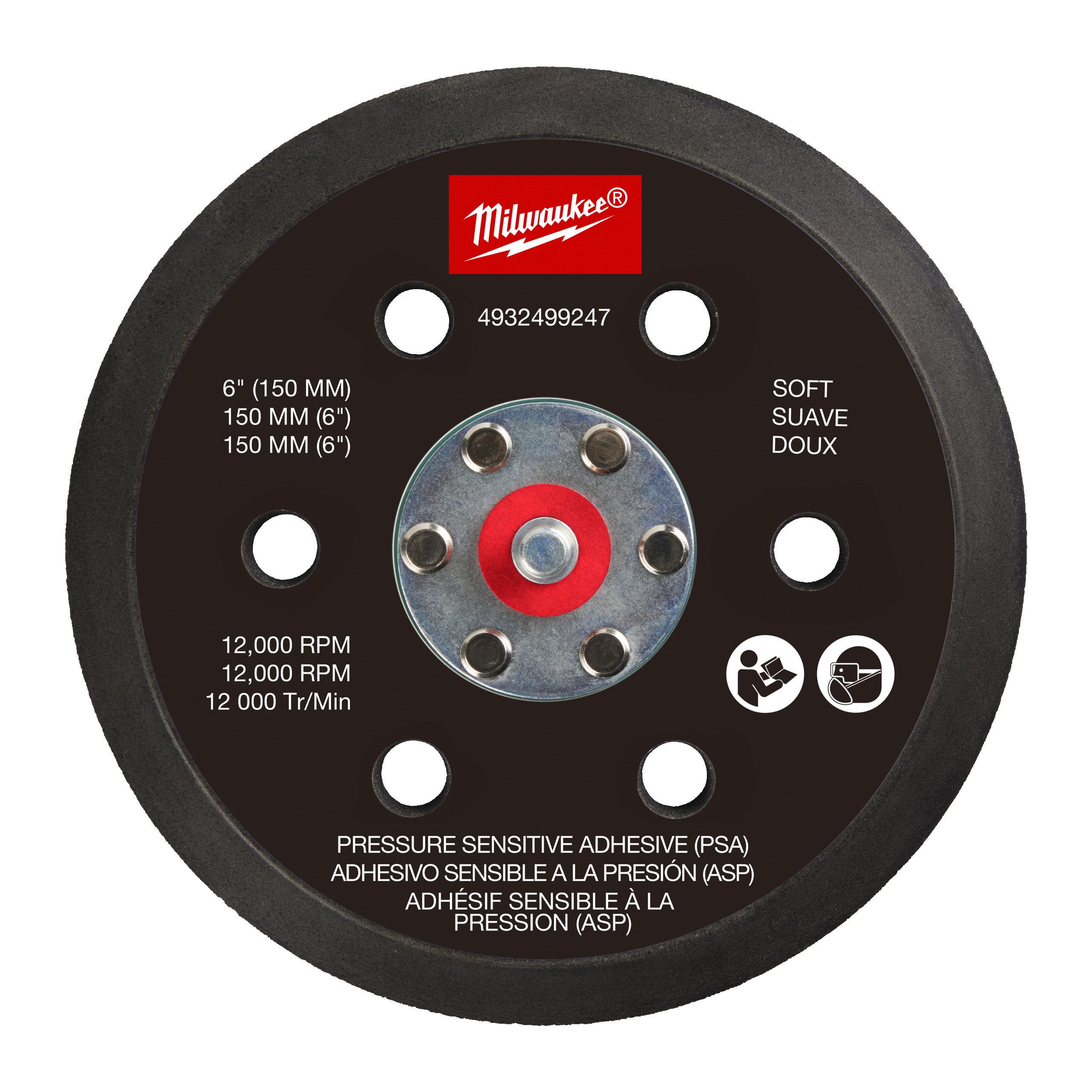 Milwaukee Pad Saver | Harde | Drukgevoelig | 150mm | M12 FROS - 4932499247