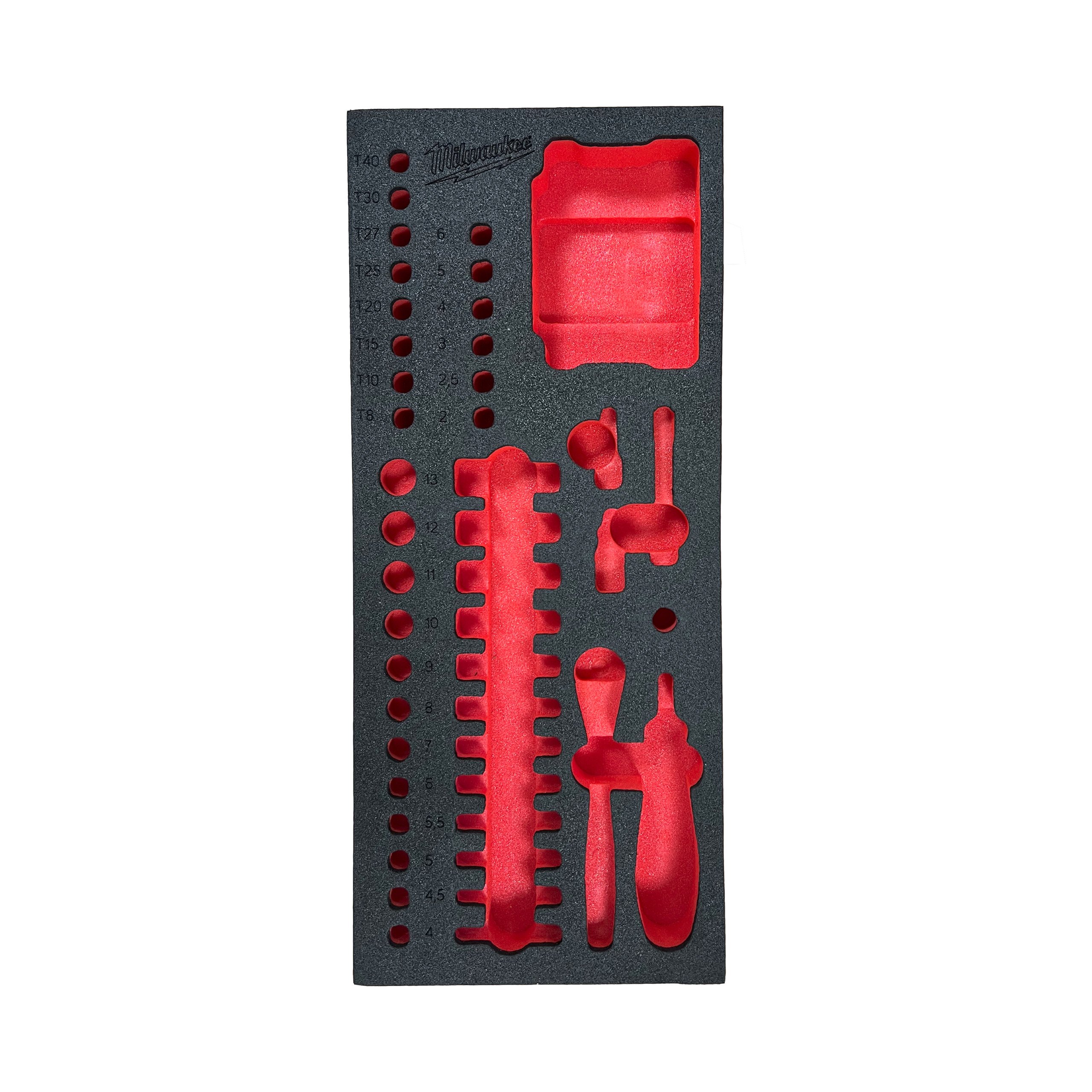 Milwaukee Vervangende Foam Inlay voor 1/4" Doppen en Bitset - 4932499294