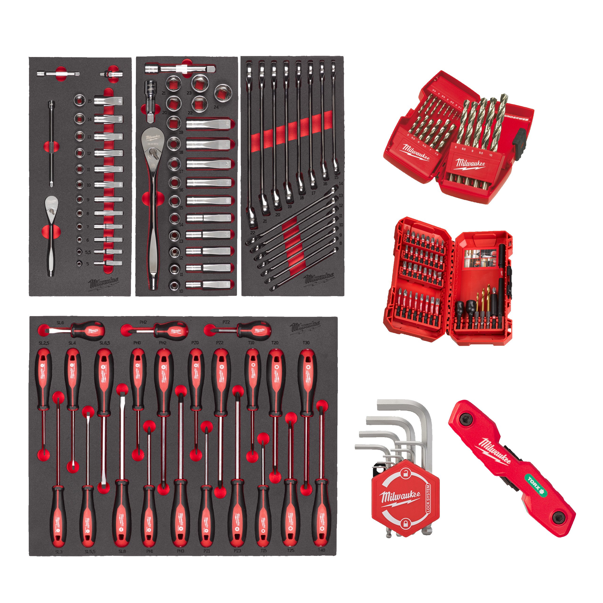 Milwaukee Master Foam Inlay Sets | Universeel/Algemeen | 170-delig - 4932499473