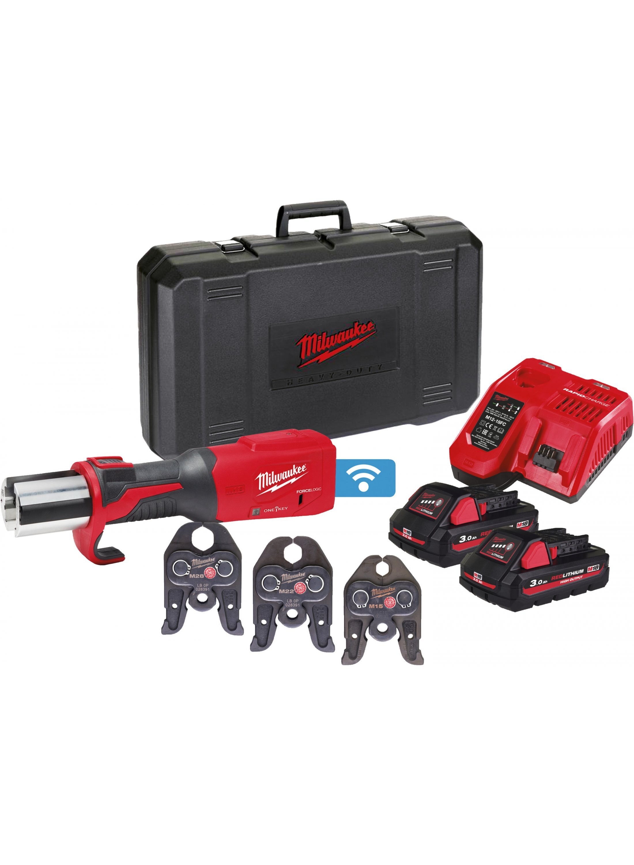 Milwaukee M18 OneBLHPT-302C M-SET OneKey Accu Perstang | Koolborstelloos | 18V | 3.0 Ah Li-Ion - 4933478310
