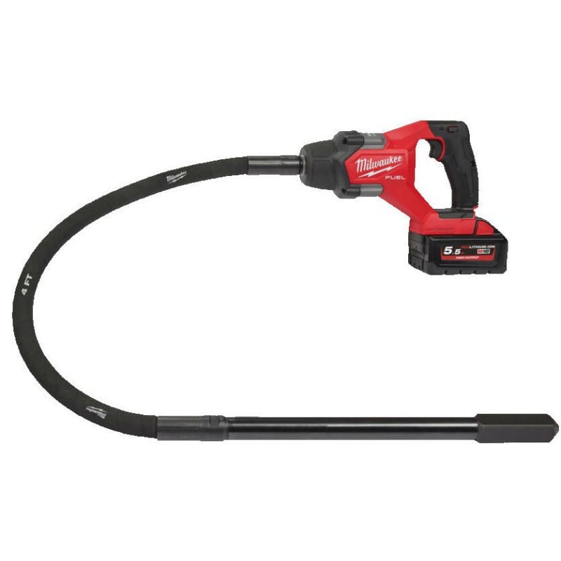 Milwaukee M18 FUEL Betontrilnaald | 1,2 m | 5,5 Ah accu + snellader | FCVN12-551 - 4933479597