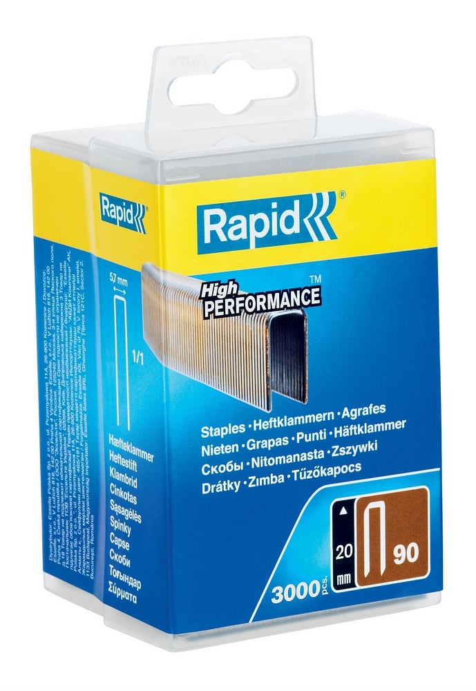 Rapid Nr. 90 smalrugnieten 20 mm, 3.000 stuks - 5000123 - 5000123