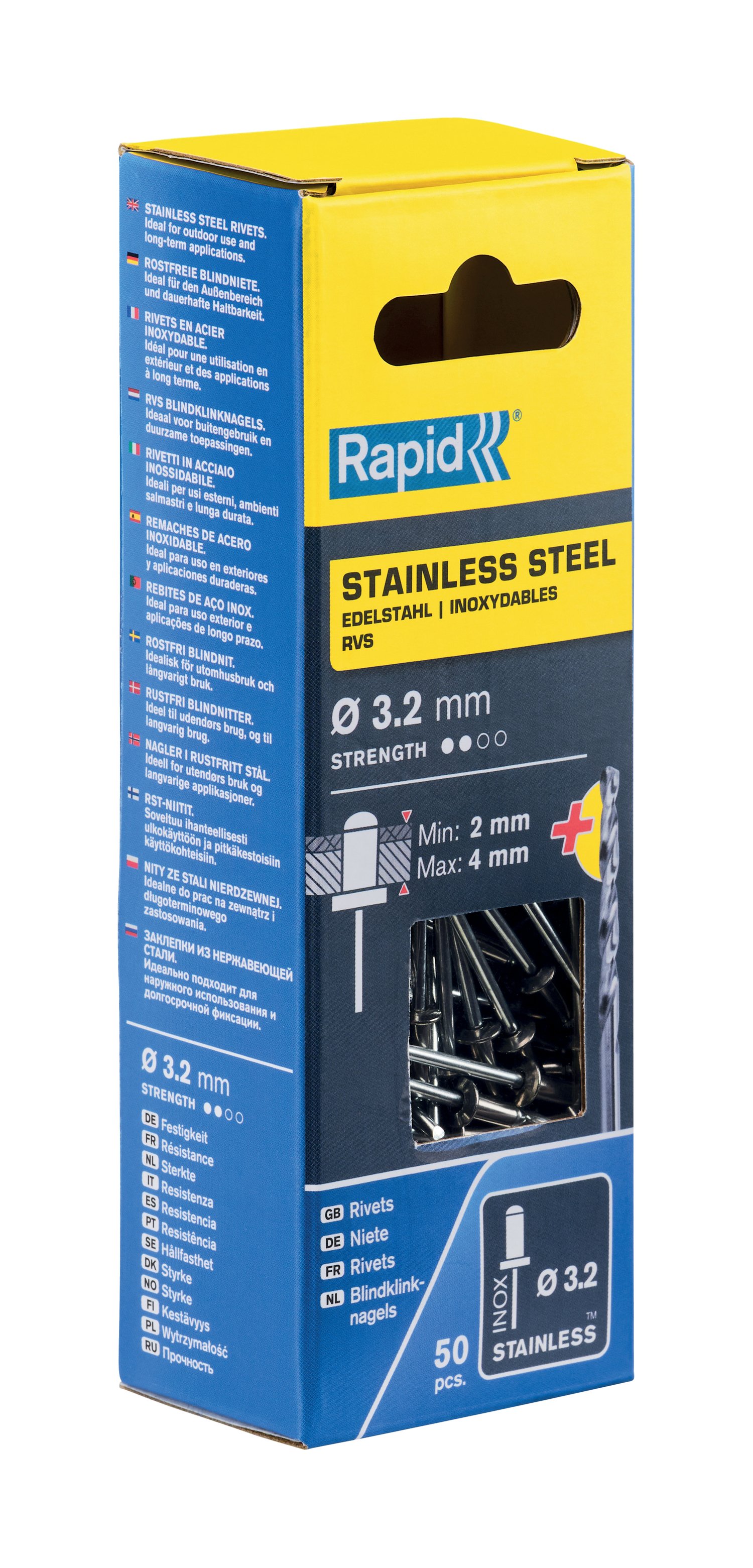 Rapid RVS klinknagel | Ø3.2 x 8 mm - 5000393