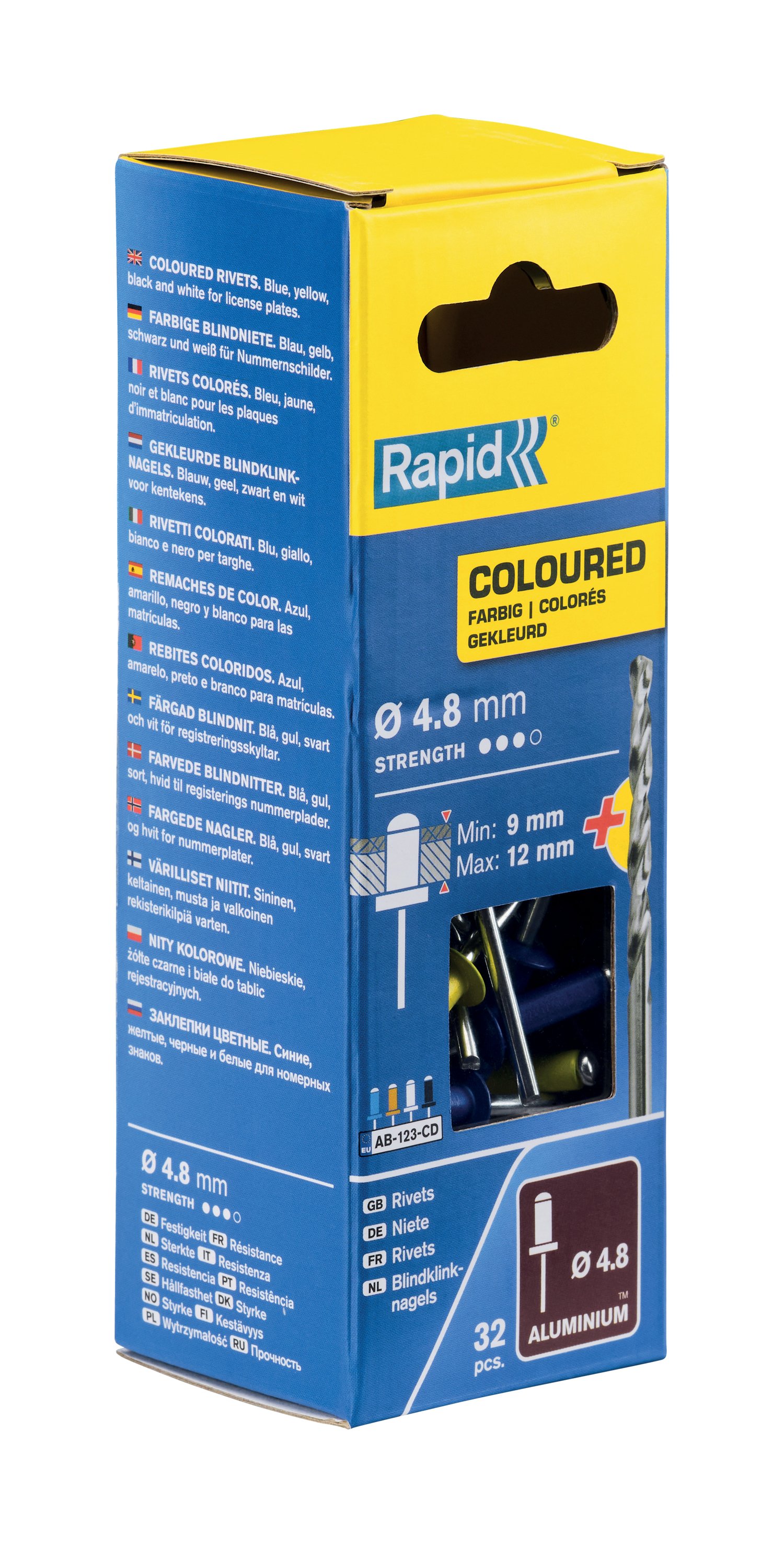 Rapid Automotive blindklinknagels Ø4,8 x 16 mm, 32 stuks + boor - 5000404 - 5000404