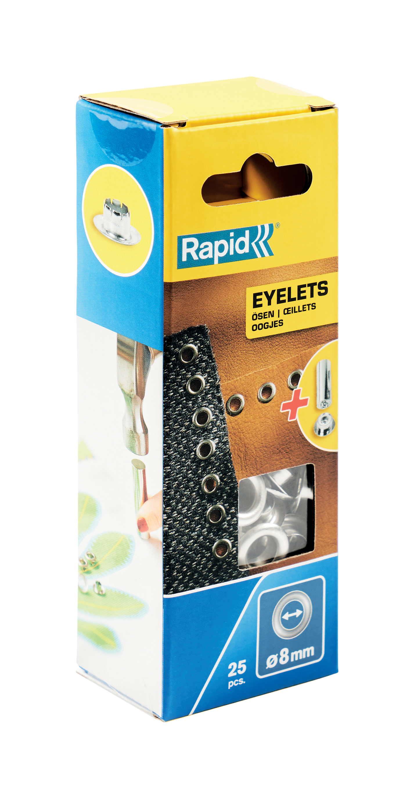 Rapid Oogjes Ø8 mm, 25 stuks + aambeeld - 5000411 - 5000411