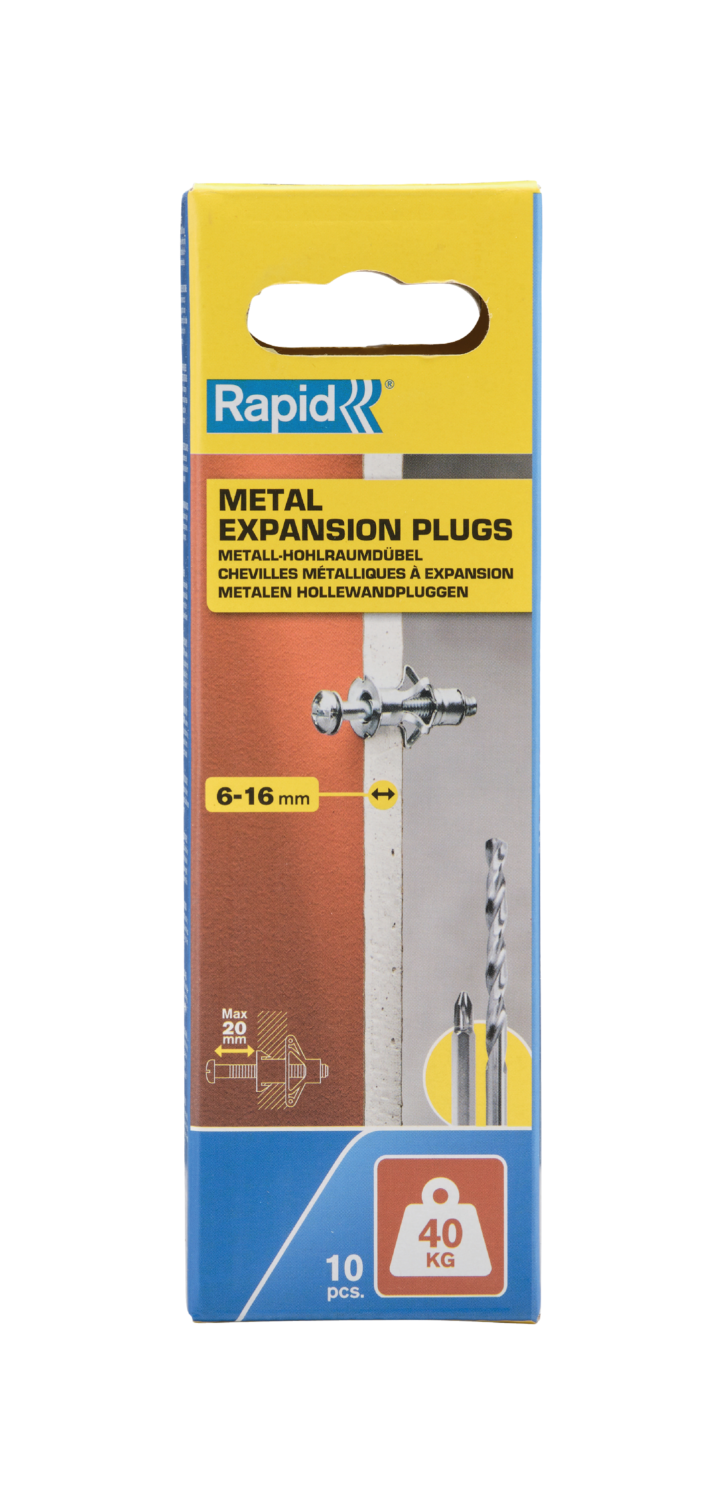 Rapid Hollewandpluggen | Ø11x37 | Voor 6-16 mm plaatdikte | 40kg draagkracht | 10 stuks in een doos - 5001549