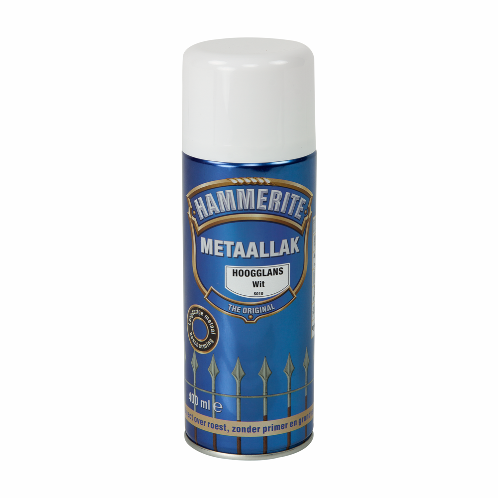 Hammerite Metaallak Hoogglans | Wit | S010 | Spray | 400ml - 5095199 afbeelding