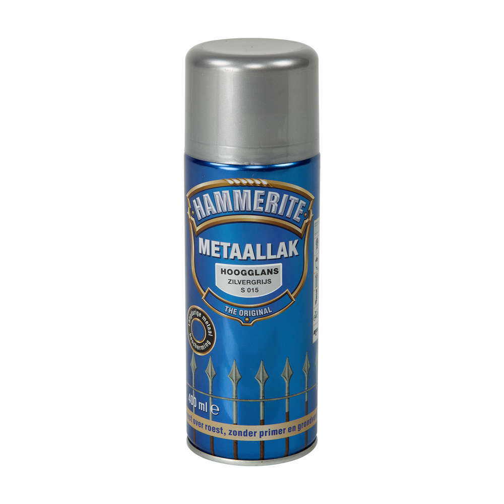 Hammerite Metaallak Hoogglans | Z Grijs | S015 | Spray | 400ml - 5095200