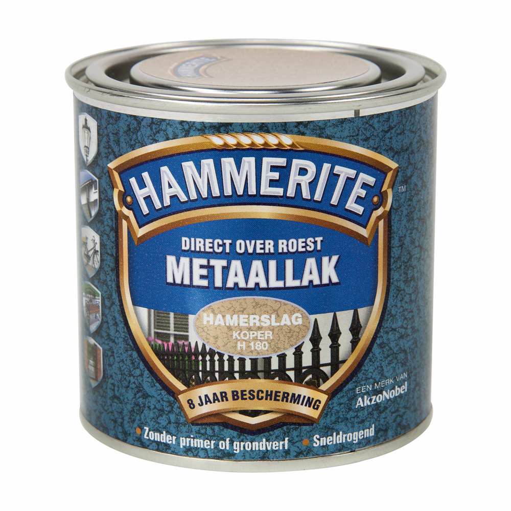 Hammerite Metaallak Hamerslag | Koper | H180 | 250ml - 5093354
