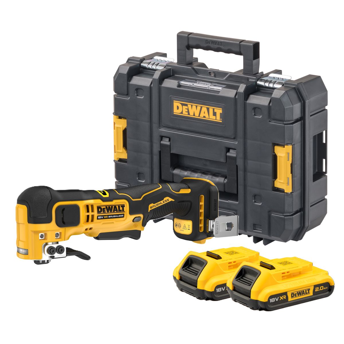 DeWalt DCS358D2-QW 18V XR Brushless Oscillerende Multitool Compact | 2x 2.0Ah 18V XR accu's + lader - DCS358D2-QW