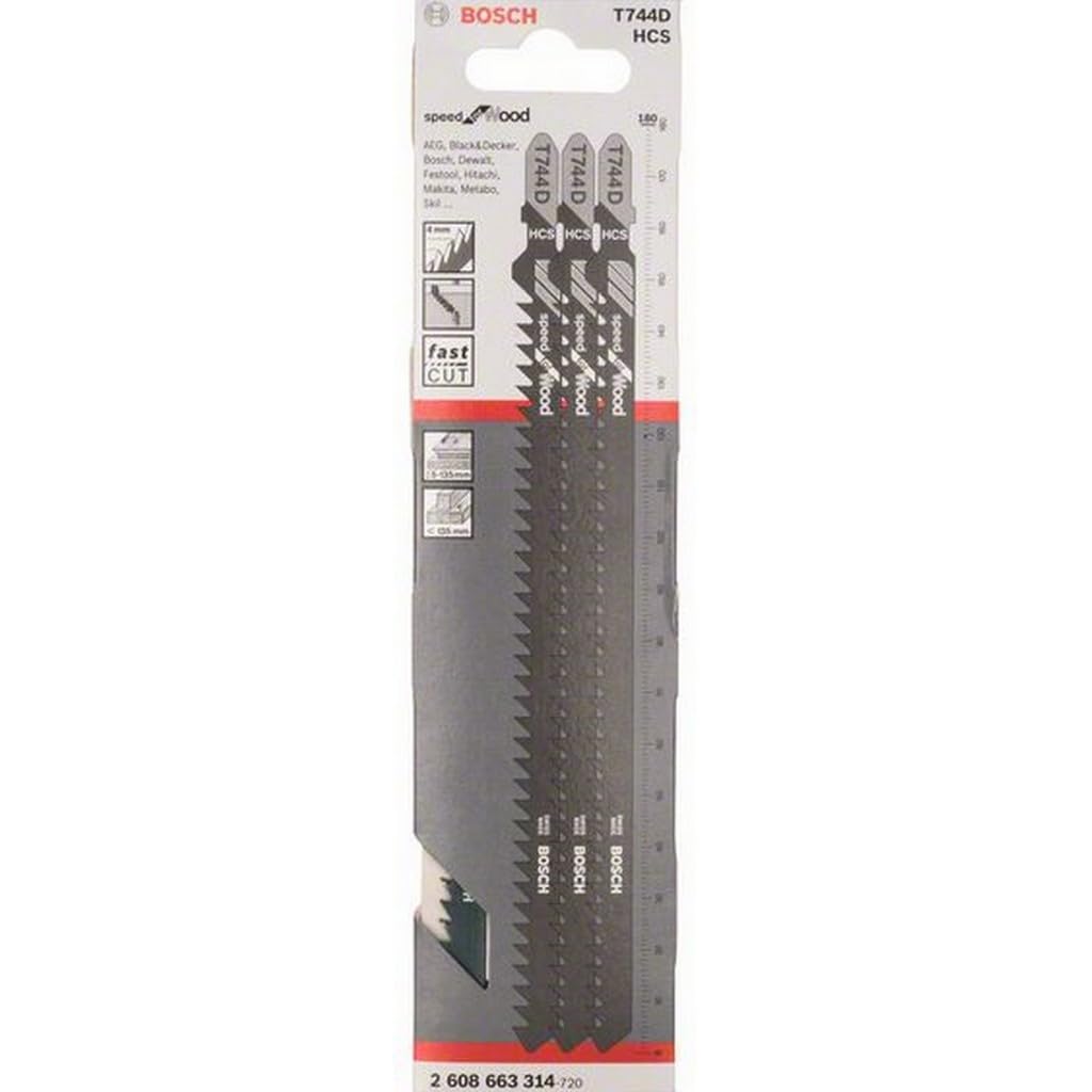 Bosch Accessoires 3x HCS decoupeerzaagblad T744D - 2608663314