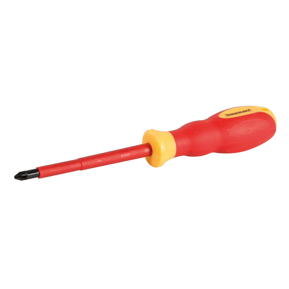 Silverline VDE soft-grip elektriciens schroevendraaier, Pozidriv PZ2 x 100 mm