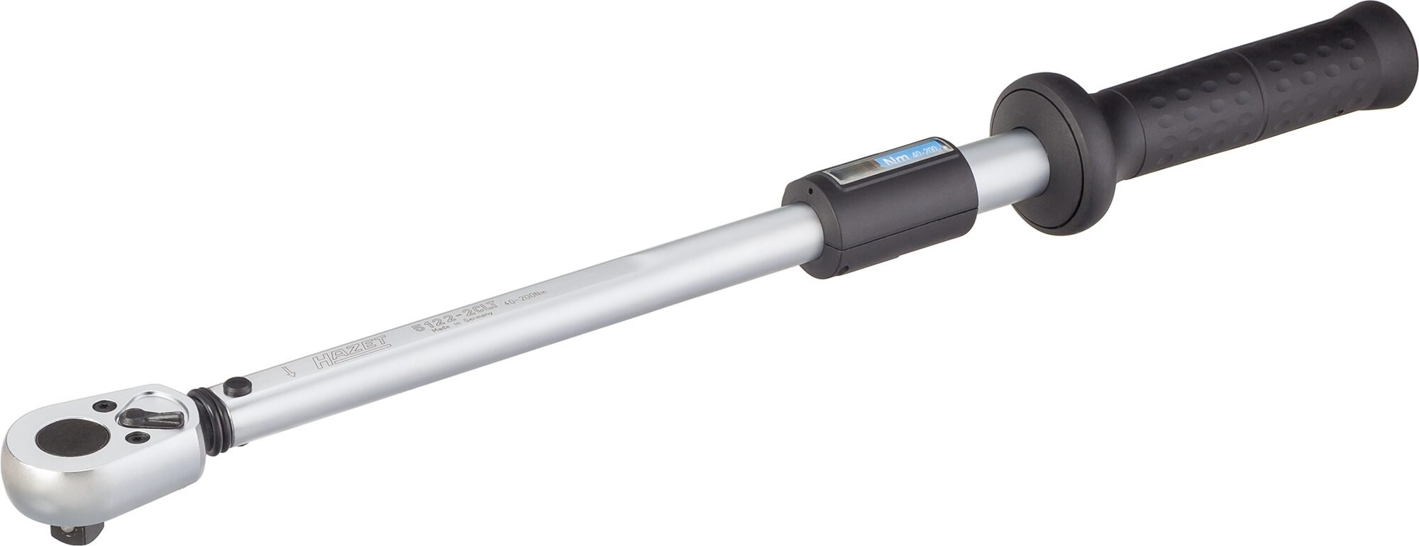 HAZET Momentsleutel 5122-2CLT - Draaimomentbereik min-max: 40 - 200 Nm - Nauwkeurigheid: 4% - 1/2 inch (12,5 mm) vierkant massief - Lengte: 545 mm