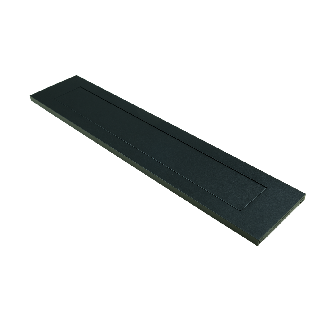 AMI Briefplaat Binnendraaiend Deurdikte 38/42 Veer Zwart 9005 Str - 739606