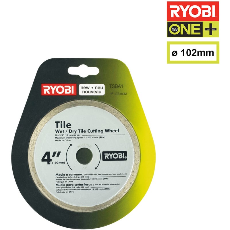 Ryobi Diamantzaagblad 102 16 mm TSBA1 5132002473