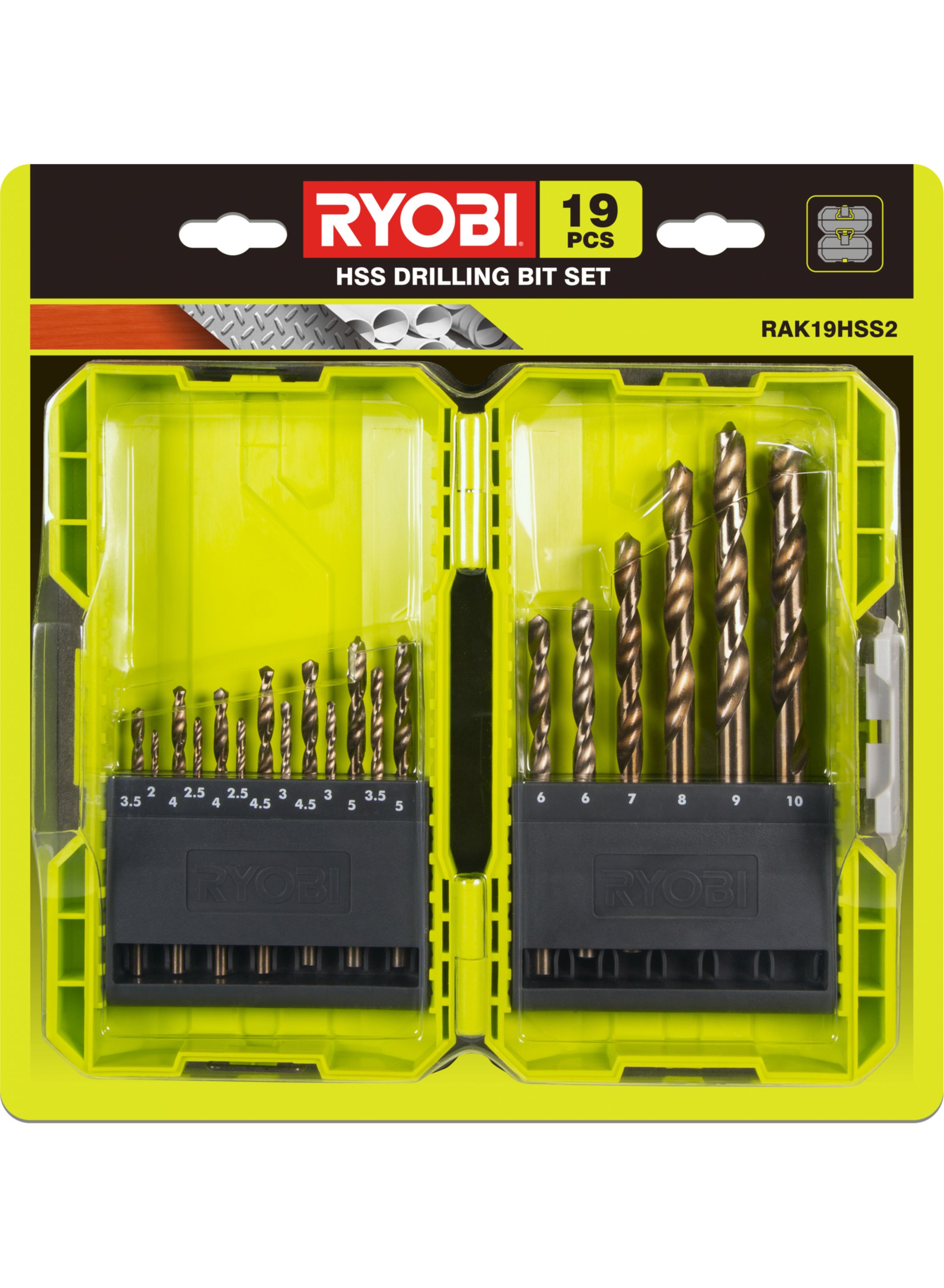 Ryobi RAK19HSS2 | 19-delig HSS Boorset - 5132004390 - 5132004390