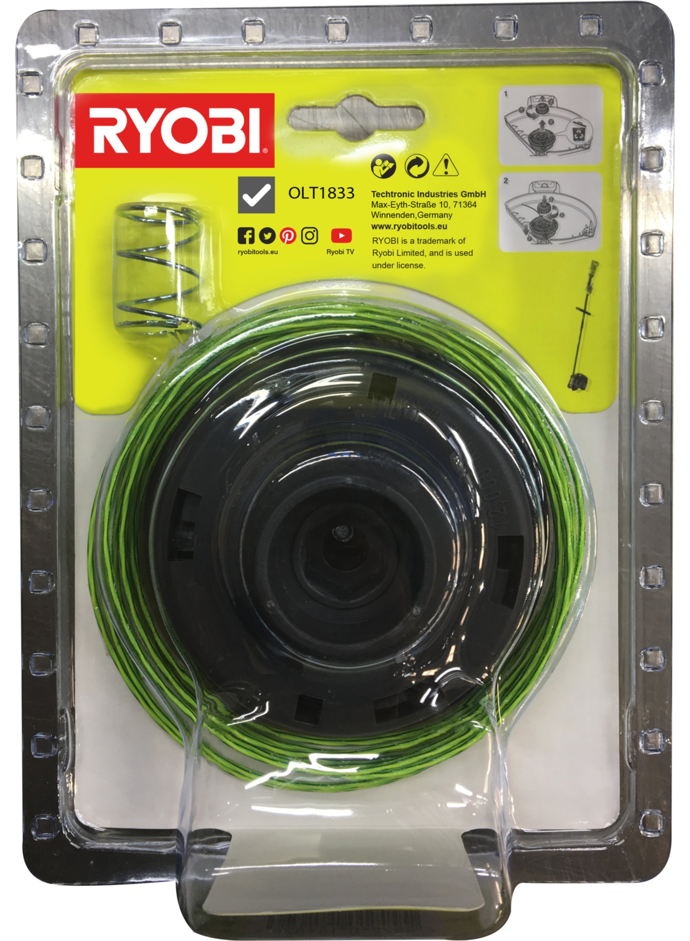 Ryobi RAC156 | 2.0mm Dubbel Gedraaide Bump Feed Spoelkop - 5132004531 - 5132004531