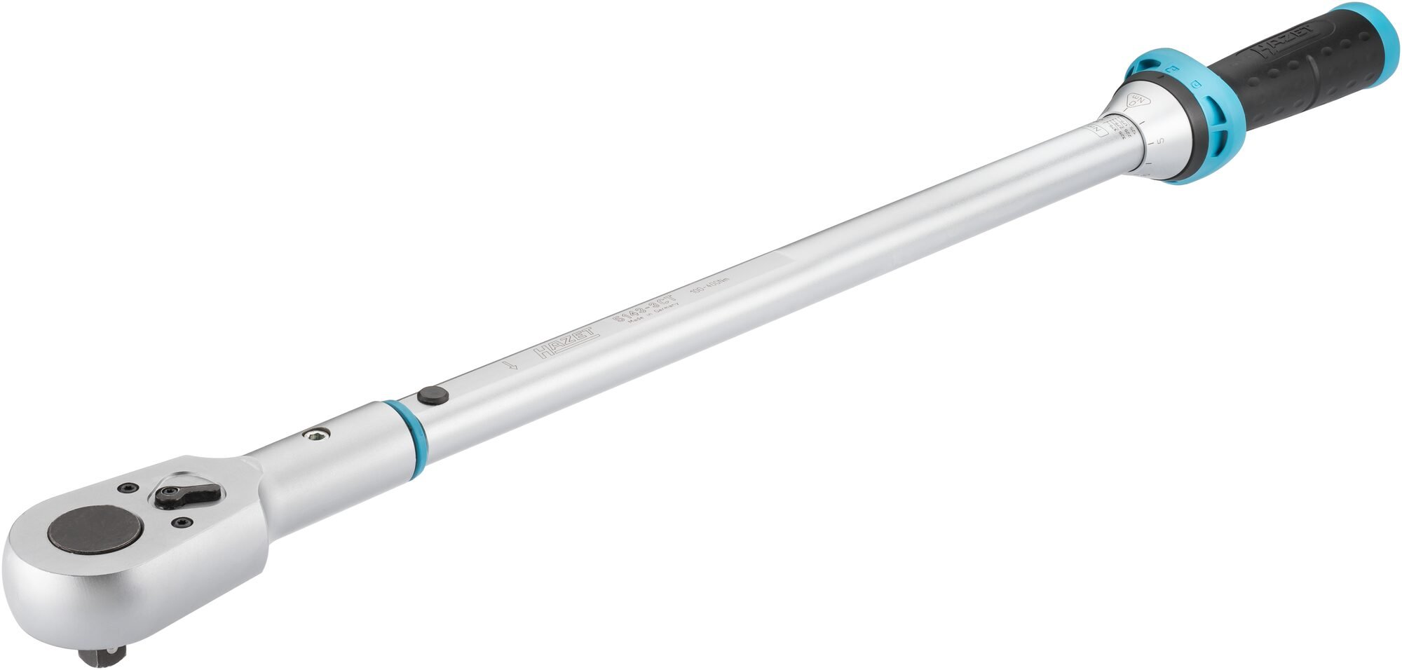 HAZET Momentsleutel 5143-3CT - Draaimomentbereik min-max: 100 - 400 Nm - Nauwkeurigheid: 3% - 1/2 inch (12,5 mm) vierkant massief - Lengte: 790 mm