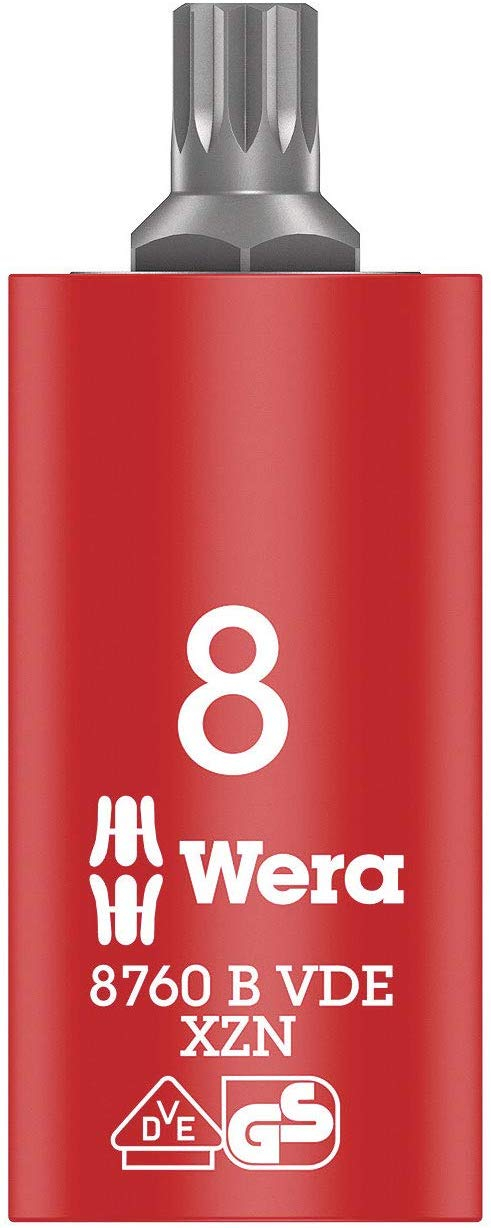 Wera 8760 B VDE XZN Zyklop Bitdop, geïsoleerd, met 3/8"-aandrijving, voor veeltandschroeven, M 8 x 59 mm - 05004940001
