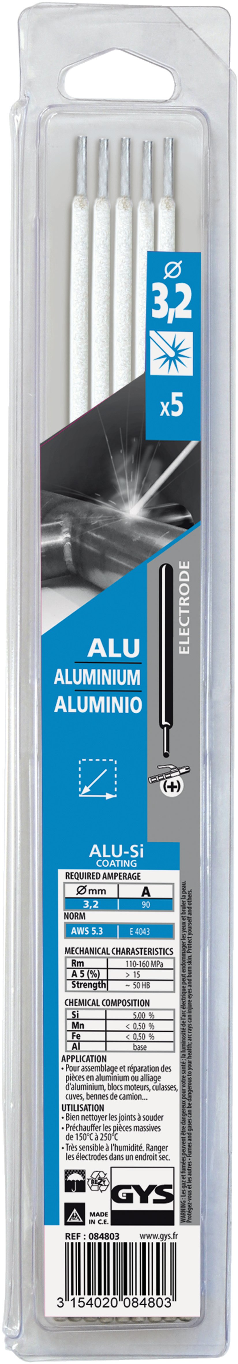 Gys Las Elektrodes aluminium O3,2mm (x5) - 5193084803 5193084803