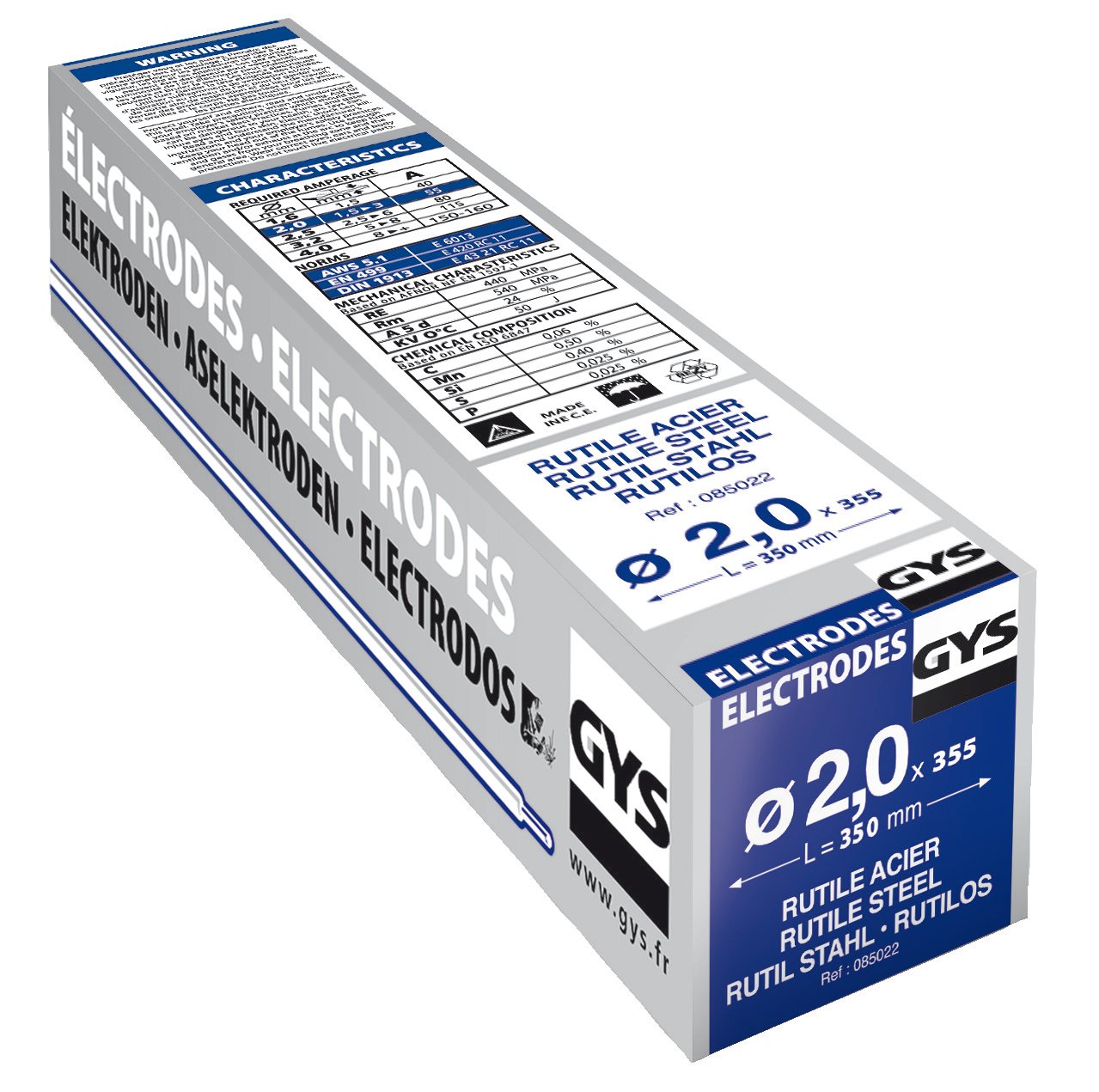 Gys Las Elektrodes staal O2,0mm (x355) - 5193085022 - 5193085022