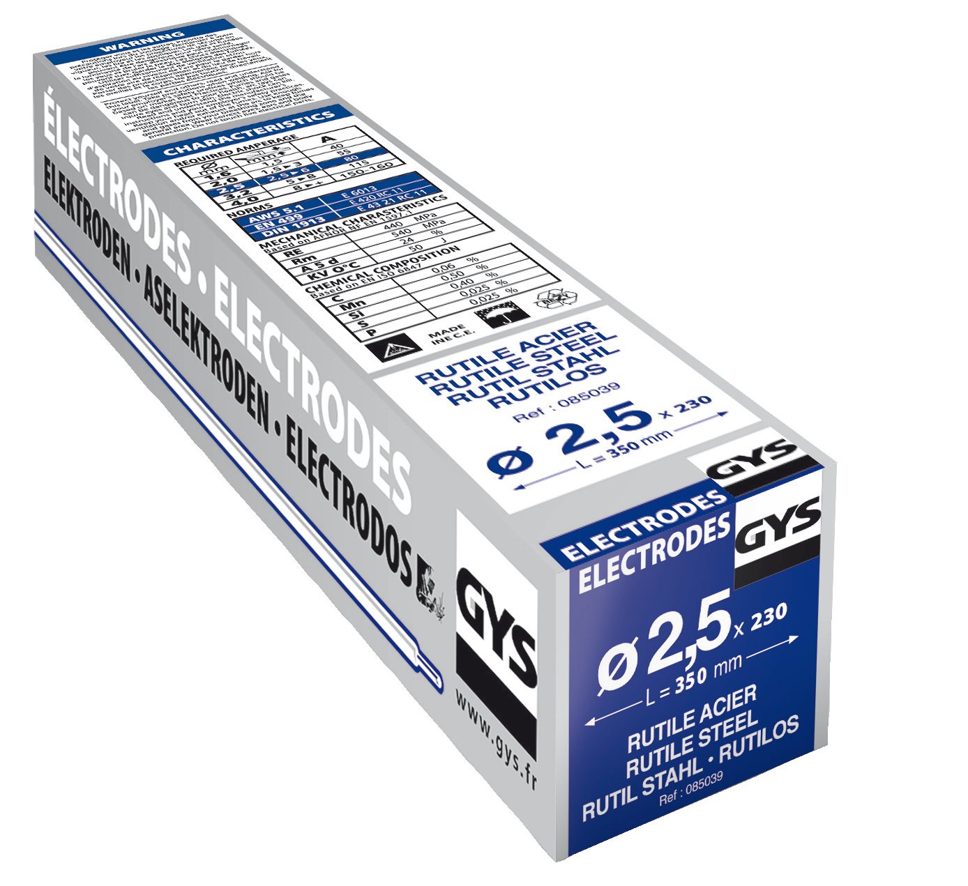 Gys Elektrodes staal O2,5mm (x230) - 5193085039 5193085039