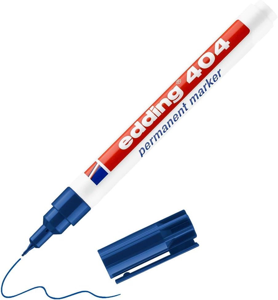 Edding Permanentmarker | blauw | streepbreedte 0,75 mm ronde punt | 10 stuks - 4-404003 4-404003