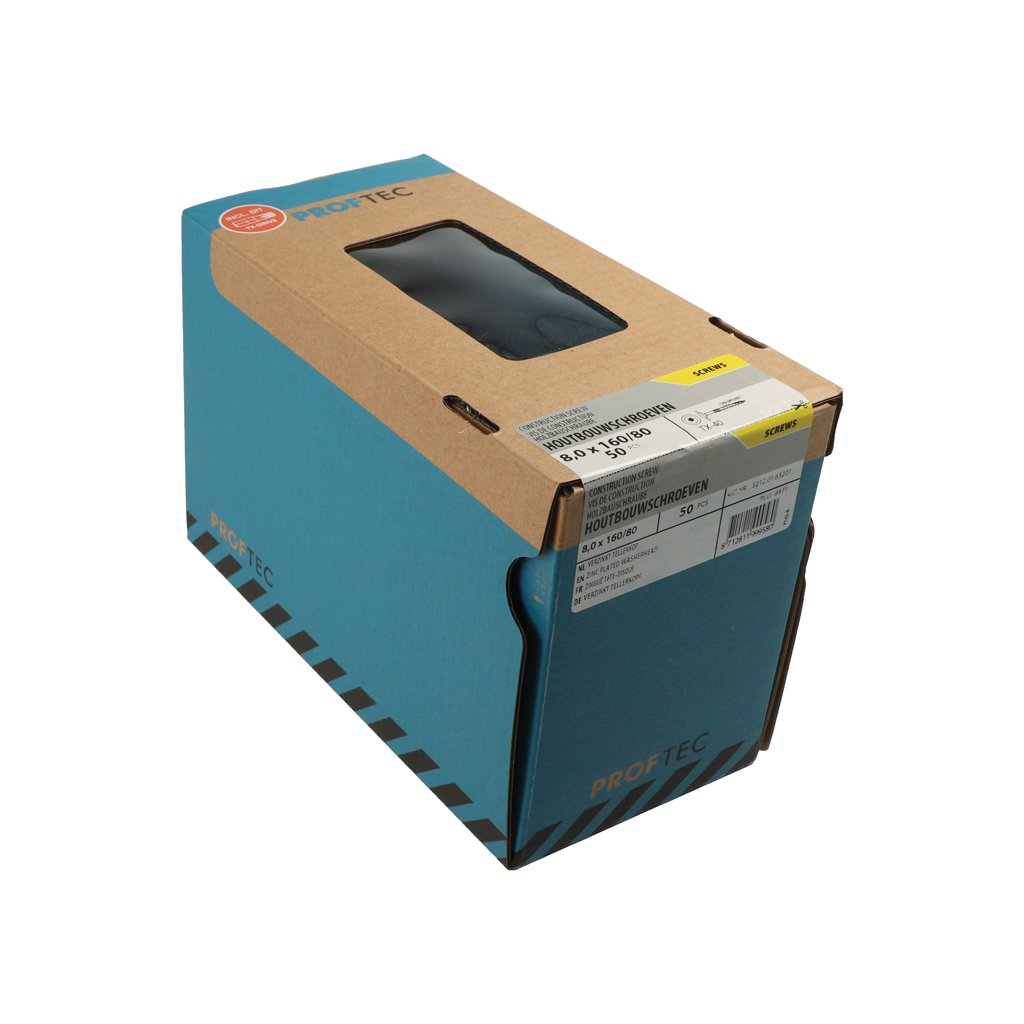 Proftec Houtbouwschroef Vz Tk +Snijpunt Torx TX30 6.0X60 | 100 stuks - 5212.01.50001