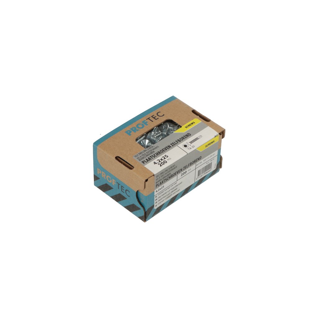 Proftec zelfb. Plaatschroef 4.8x25mm Verz. TX25 PK (200) -