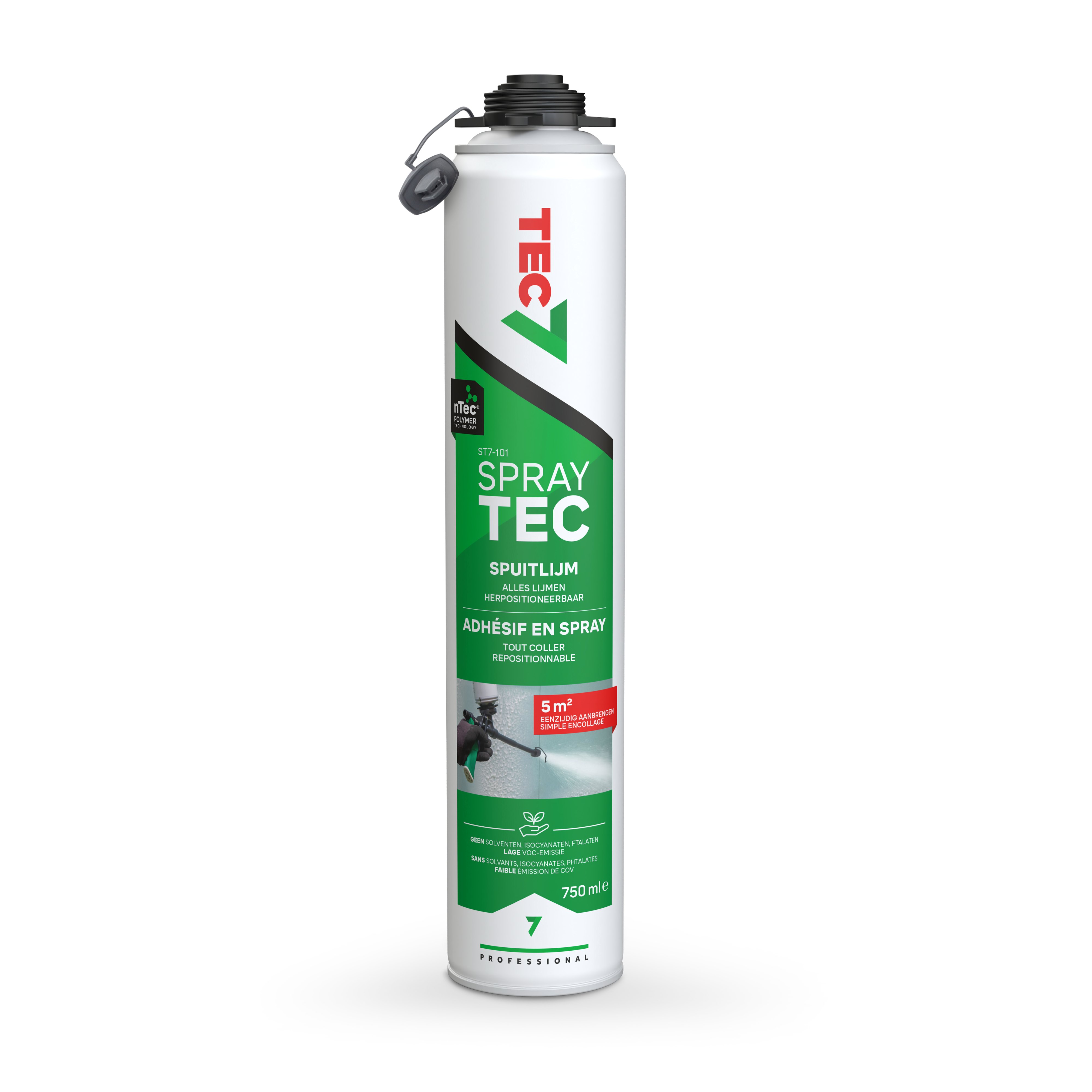 Tec7 MS Polymeer spuitlijm voor dunne verlijmingen - aerosol | 750ml- 530001000