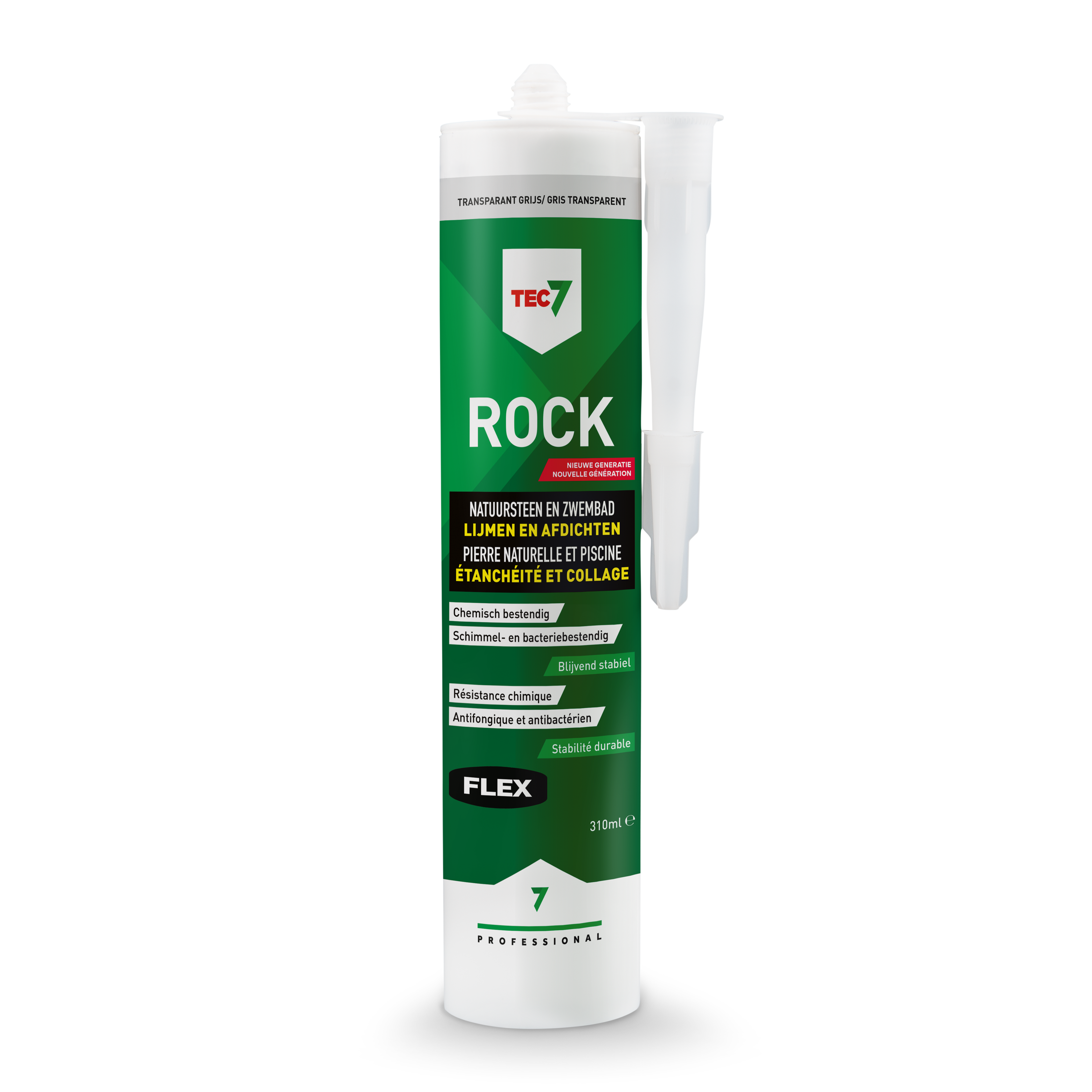 Tec7 Rock Transparant Grijs | Patroon 310 ml - 539306000
