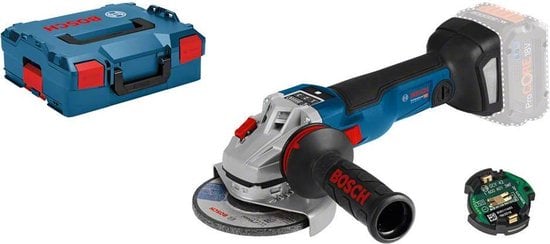 Bosch Blauw GWS 18V-10 SC | accu Haakse Slijper | 150 mm | Body | Zonder accu&apos;s & Laders in L-BOXX